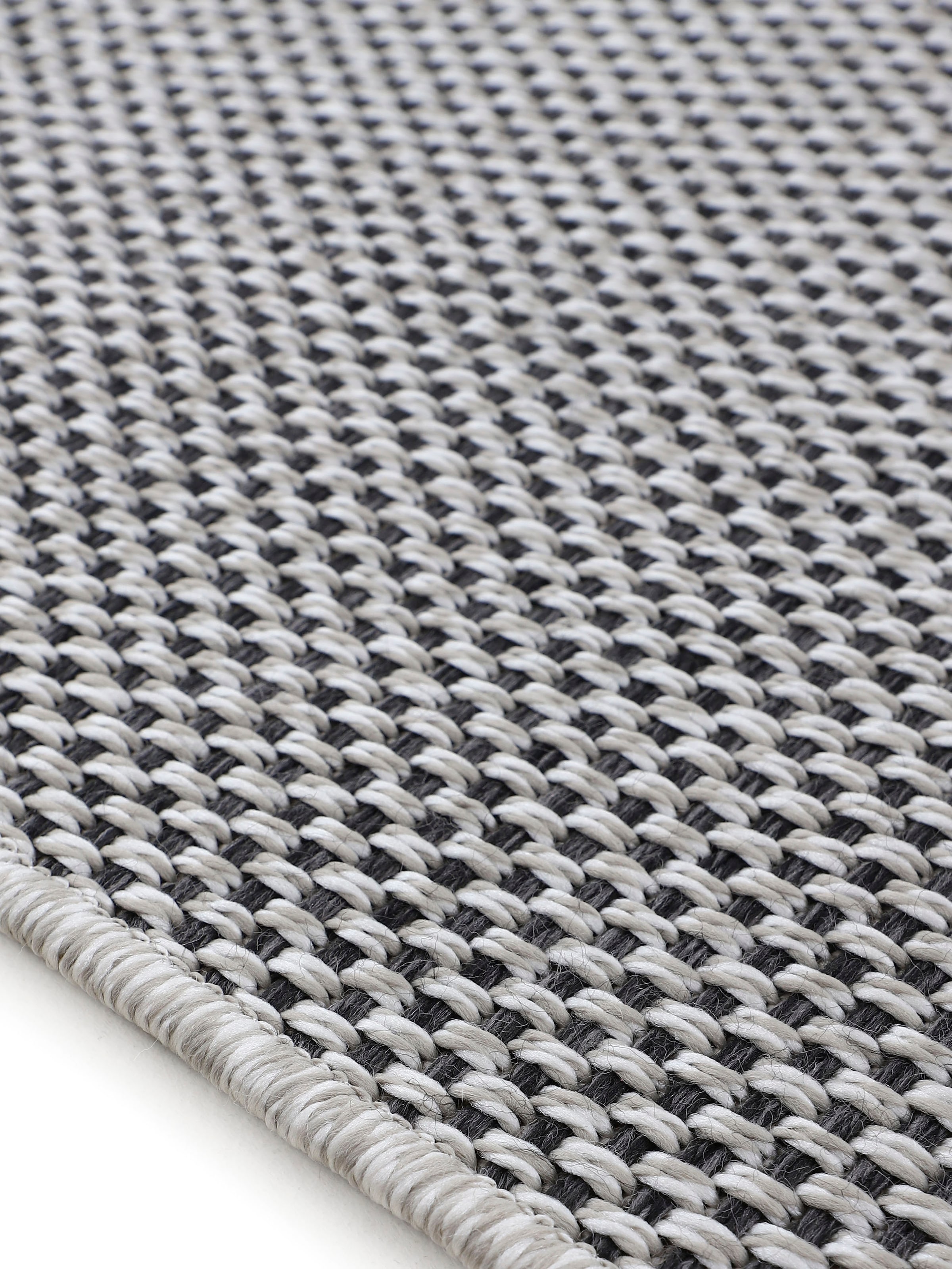 carpetfine Teppich »Boho 105«, rund, 4 mm Höhe, robustes Flachgewebe, Sisal Optik, UV-beständig, Außenbereich