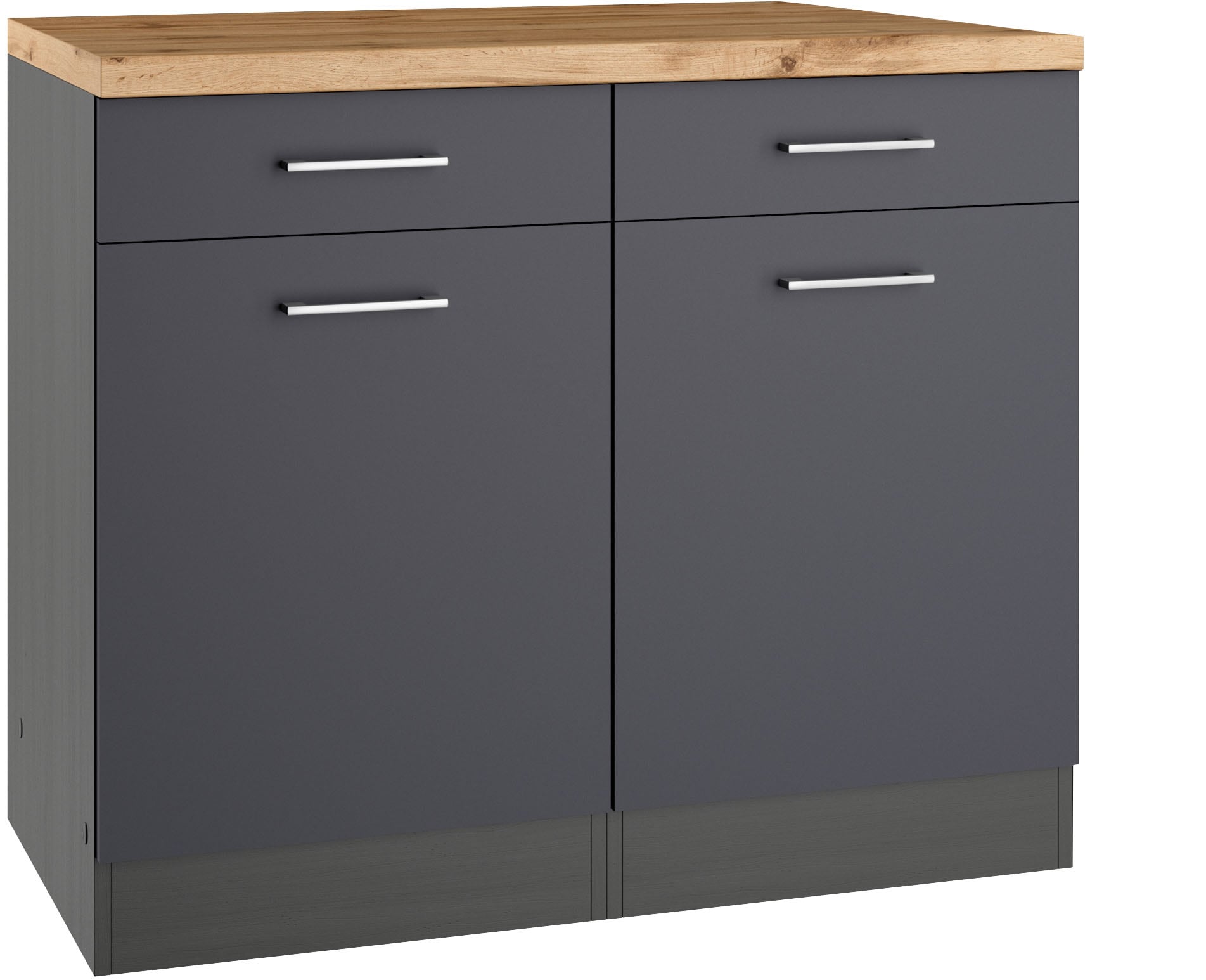 KOCHSTATION Unterschrank »KS-Milan«, HELD Möbel, Unterschrank 100 cm, matte günstig online kaufen