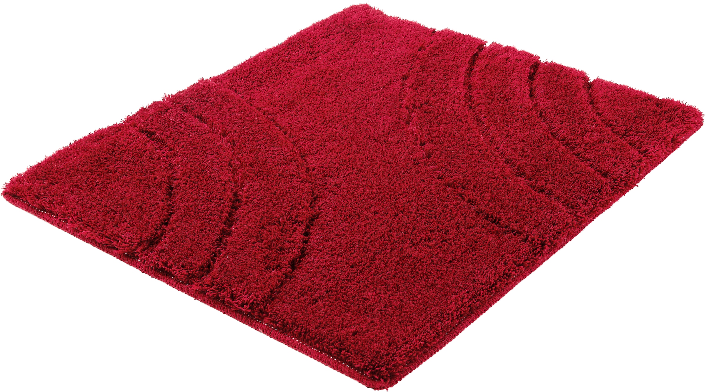 Kleine Wolke Badematte »»Saturn«« Höhe 25 mm rutschhemmend beschichtet fußbodenheizungsgeeignet Badteppich, Uni Farben, modernes Design, Hoch-Tief Effekt