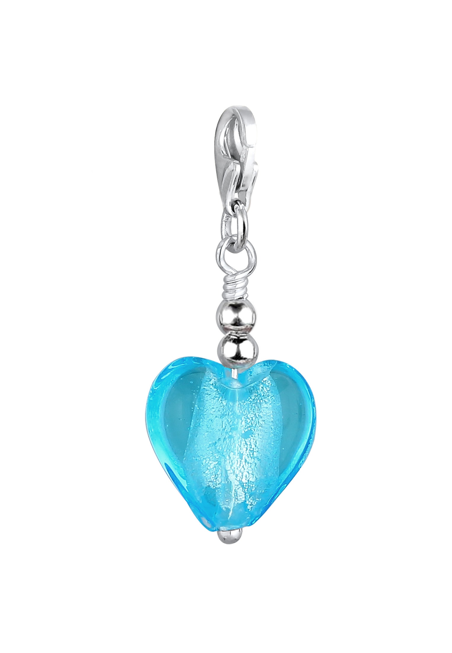 Nenalina Charm-Einhänger »Herz-Anhänger Symbol Liebe Muranoglas 925 Silber«