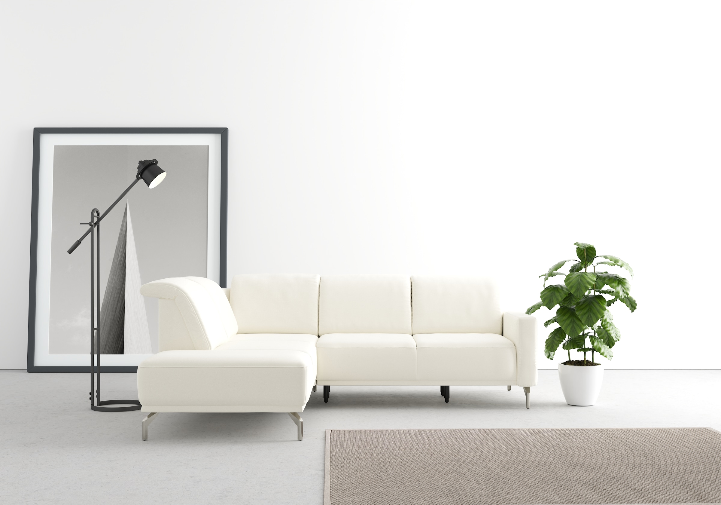 sit&more Ecksofa »Bailando L-Form«, wahlweise mit Kopfteilverstellung und Vorziehsitz, motorisch