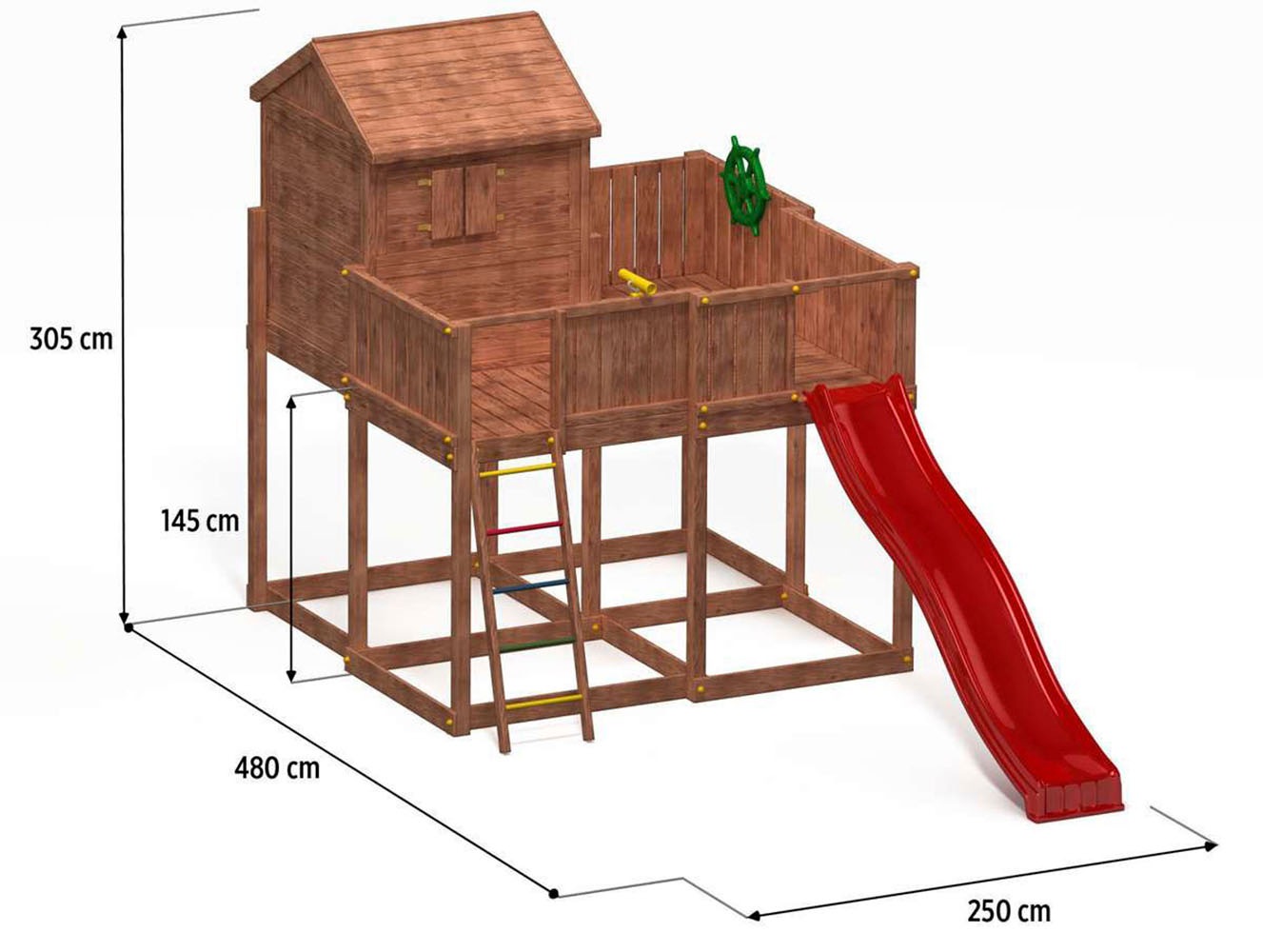 FUNGOO Spielturm »My SPACE XL«, mit Schaukel & Rutsche