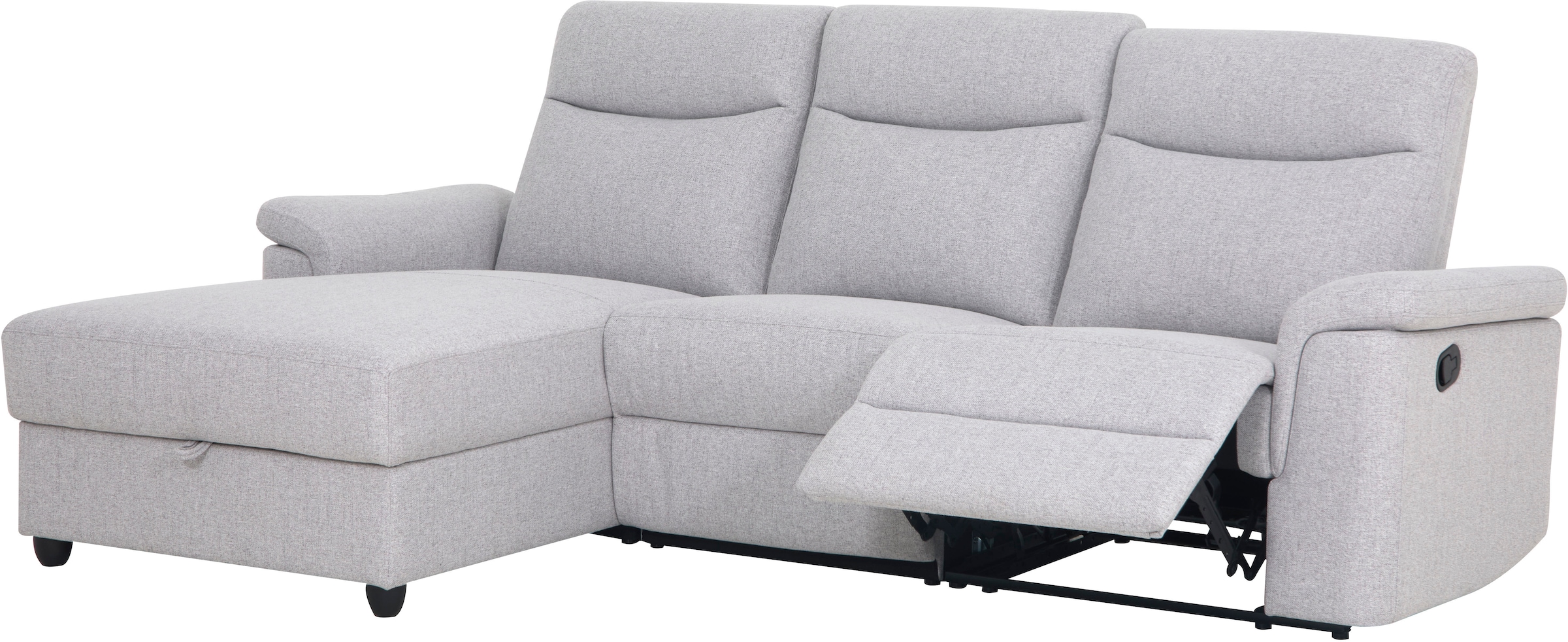 Home affaire Ecksofa »BRIONNE, L-Form, 255cm, manuelle u. elektrische Funktion (USB A/C),«, Liegefunktion, Stauraum, Federkernpolsterung, Webstoff