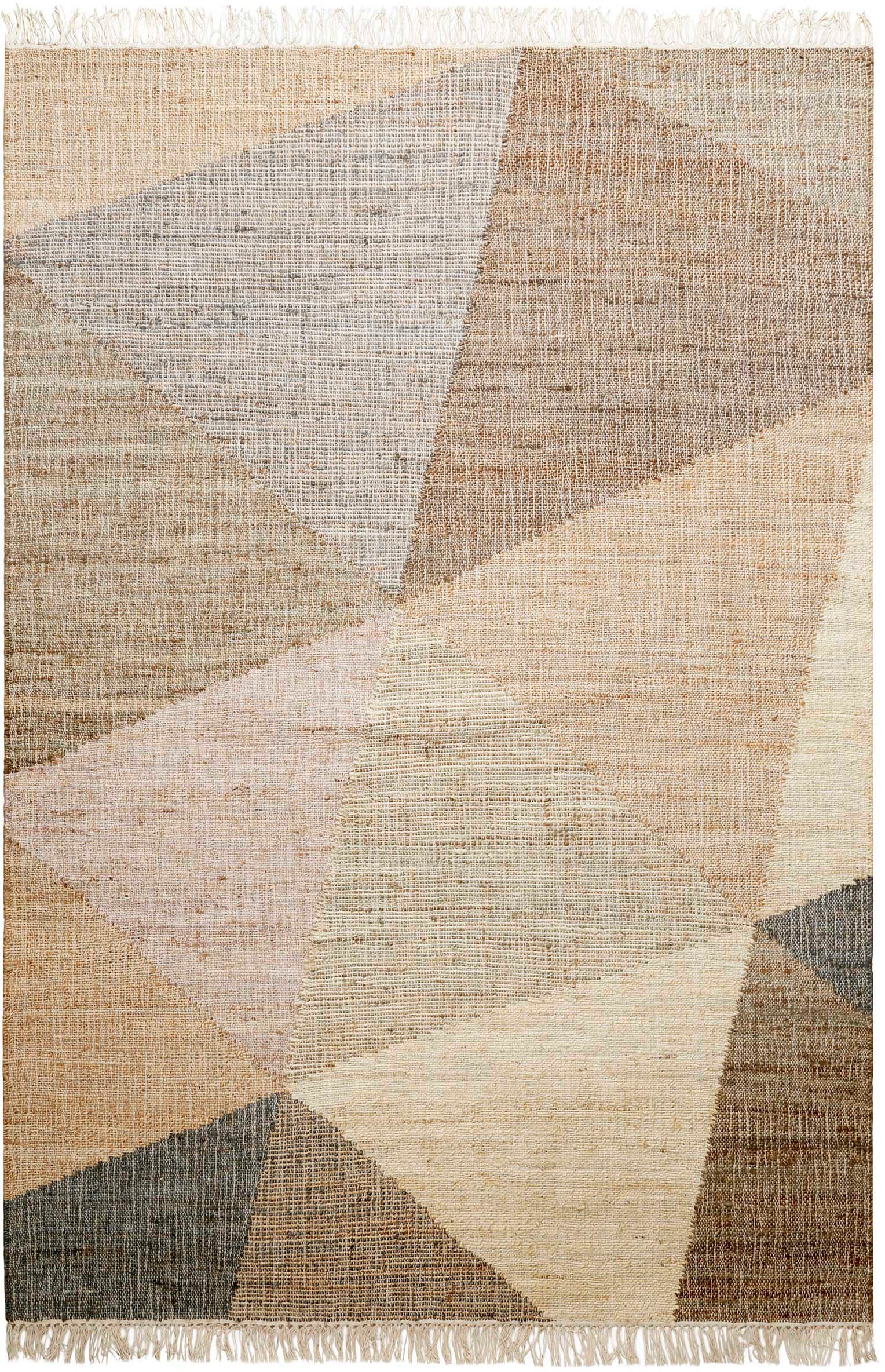 Green Looop Teppich »Vincent GL-82111«, rechteckig, 4 mm Höhe, Naturfaser Teppich aus 80% Jute 20% Baumwolle, mit Fransen, Wohnzimmer