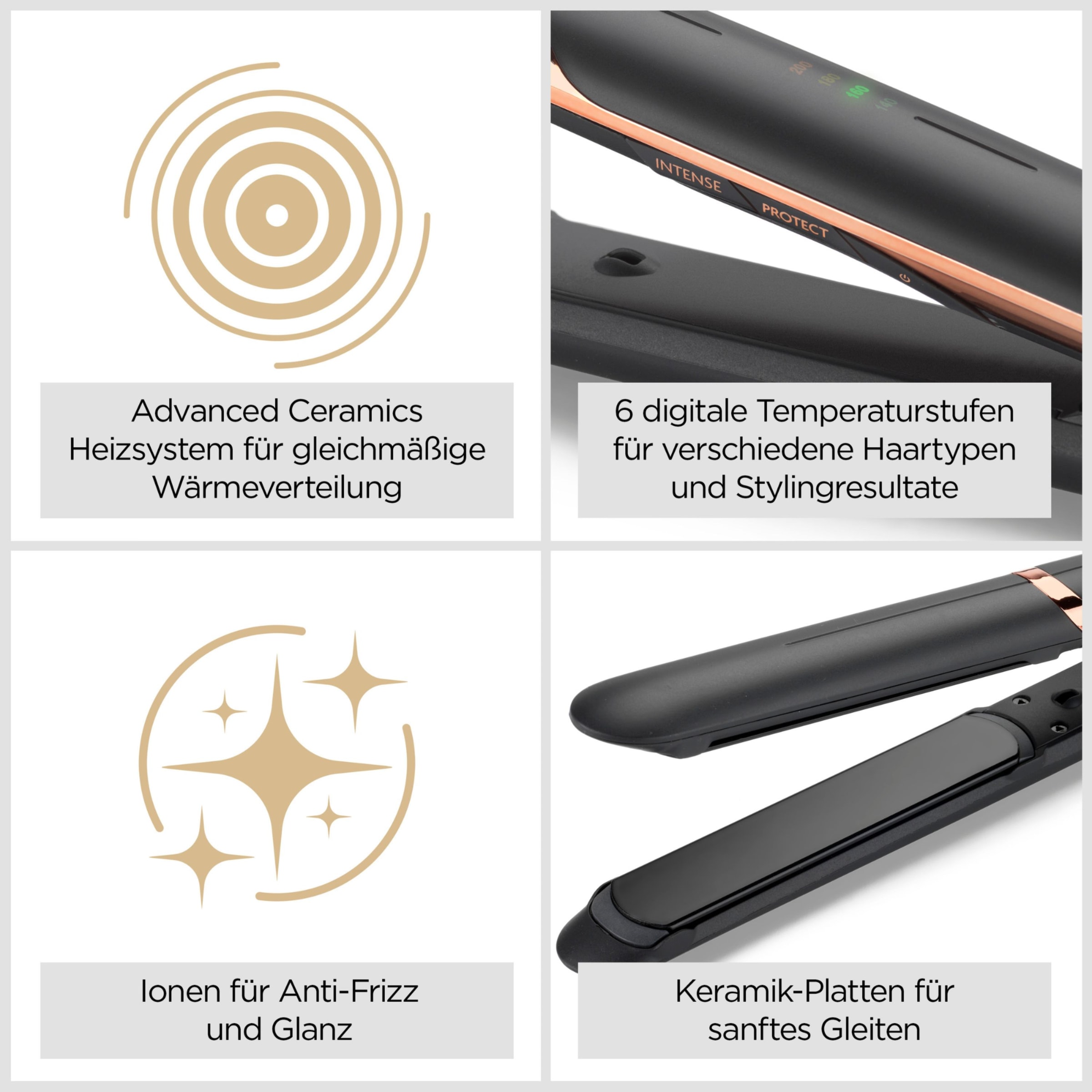 BaByliss Glätteisen »Smooth Pro 235 professionelles Glätteisen, ST394E« Nano-Keramikbeschichtung, 6 Temperaturstufen 140°C - 235°C, Ionen