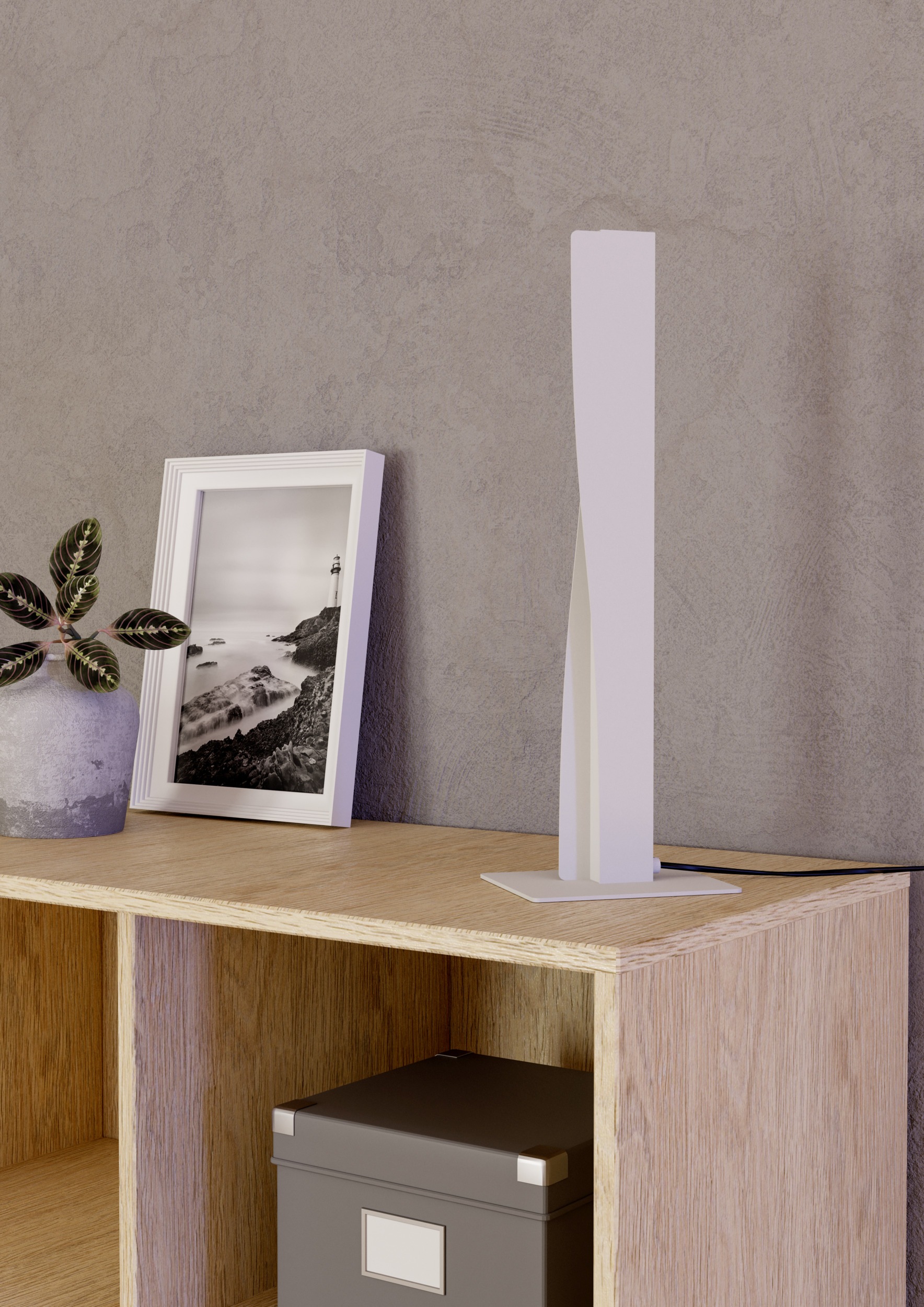 EGLO Tischleuchte »BOLOGNANO-Z Tischlampe - Alu, Stahl - LED - 9W - IP20« LED-Modul 1 Stk. Kaltweiß | Neutralweiß | RGB | Warmweiß Nachttischlampe, Schreibtischleuchte, Leselampe, L6,5 x B2,5 x H48 cm