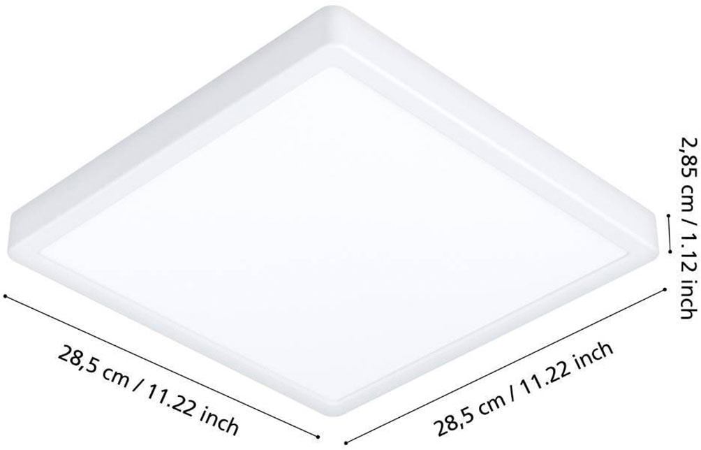 EGLO Deckenleuchte »ARGOLIS 2«, Leuchtmittel LED-Modul | LED fest integriert, sehr flach, spritzwassergeschützt, Outdoor, Badlampe, Außenlampe