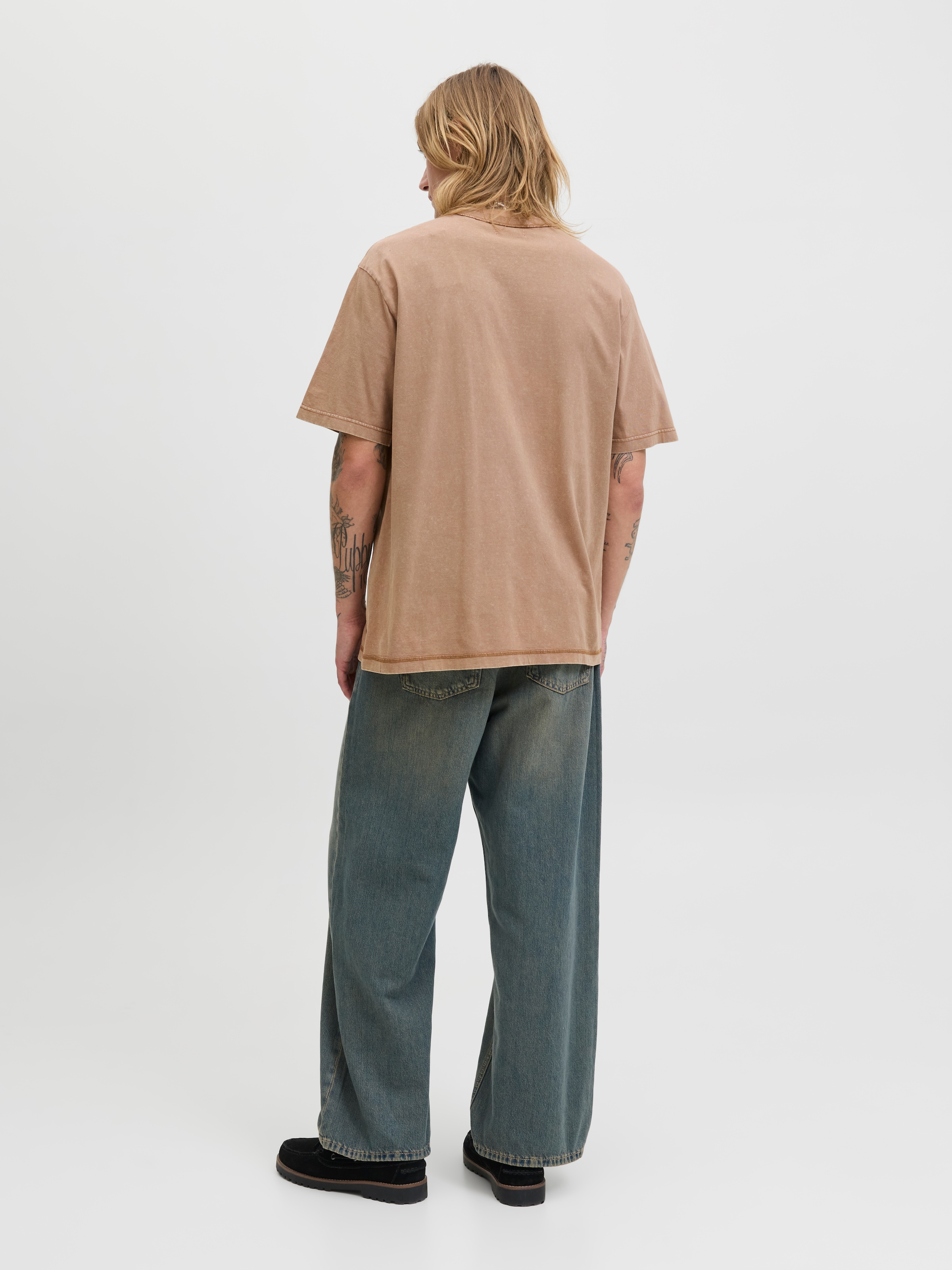 Jack & Jones Rundhalsshirt »JJEDOVER PRINT TEE SS CREW NECK«