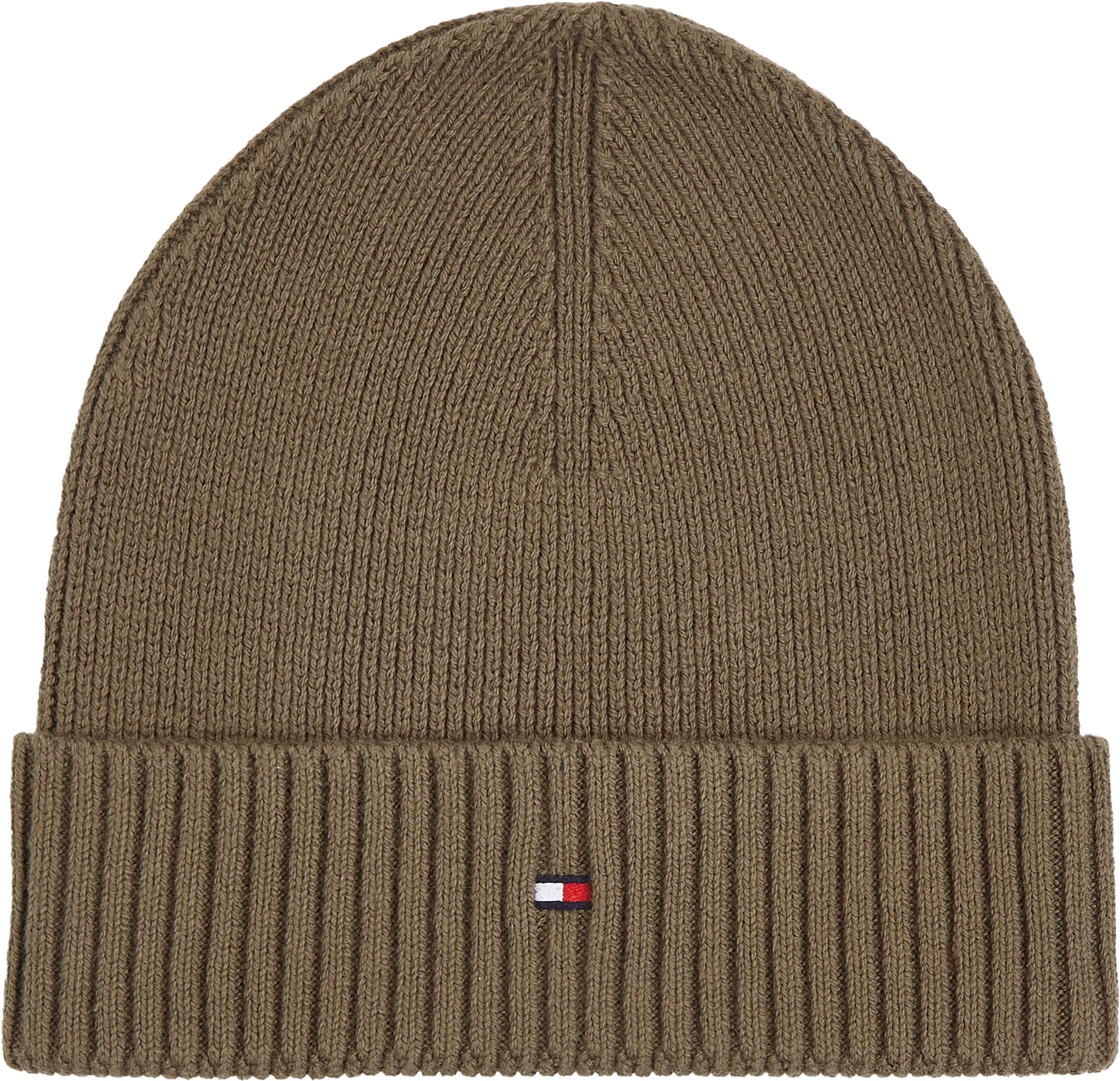 Tommy Hilfiger Strickmütze »TH FLAG PIMA COTTON BEANIE«, mit Logostickerei