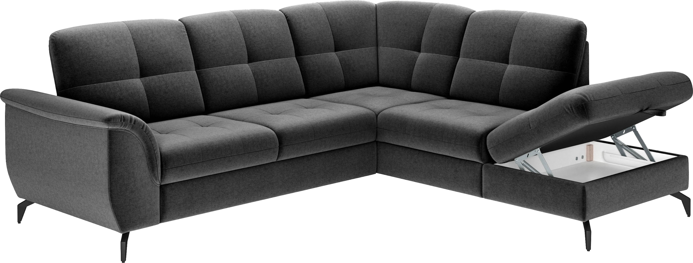 sit&more Ecksofa »Zora L-Form«, wahlweise mit Bettfunktion und Bettkasten