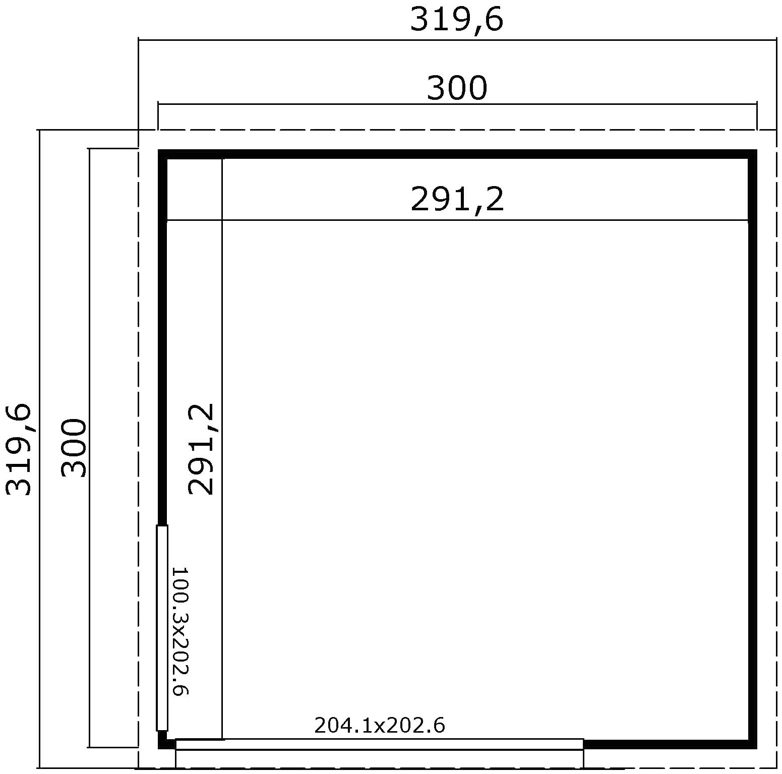 LASITA MAJA Gartenhaus »DOMEO 1 CARBONGRAU/ANTHRAZIT«, (Set), Fundamentmass 3000 x 3000, Carbongrau