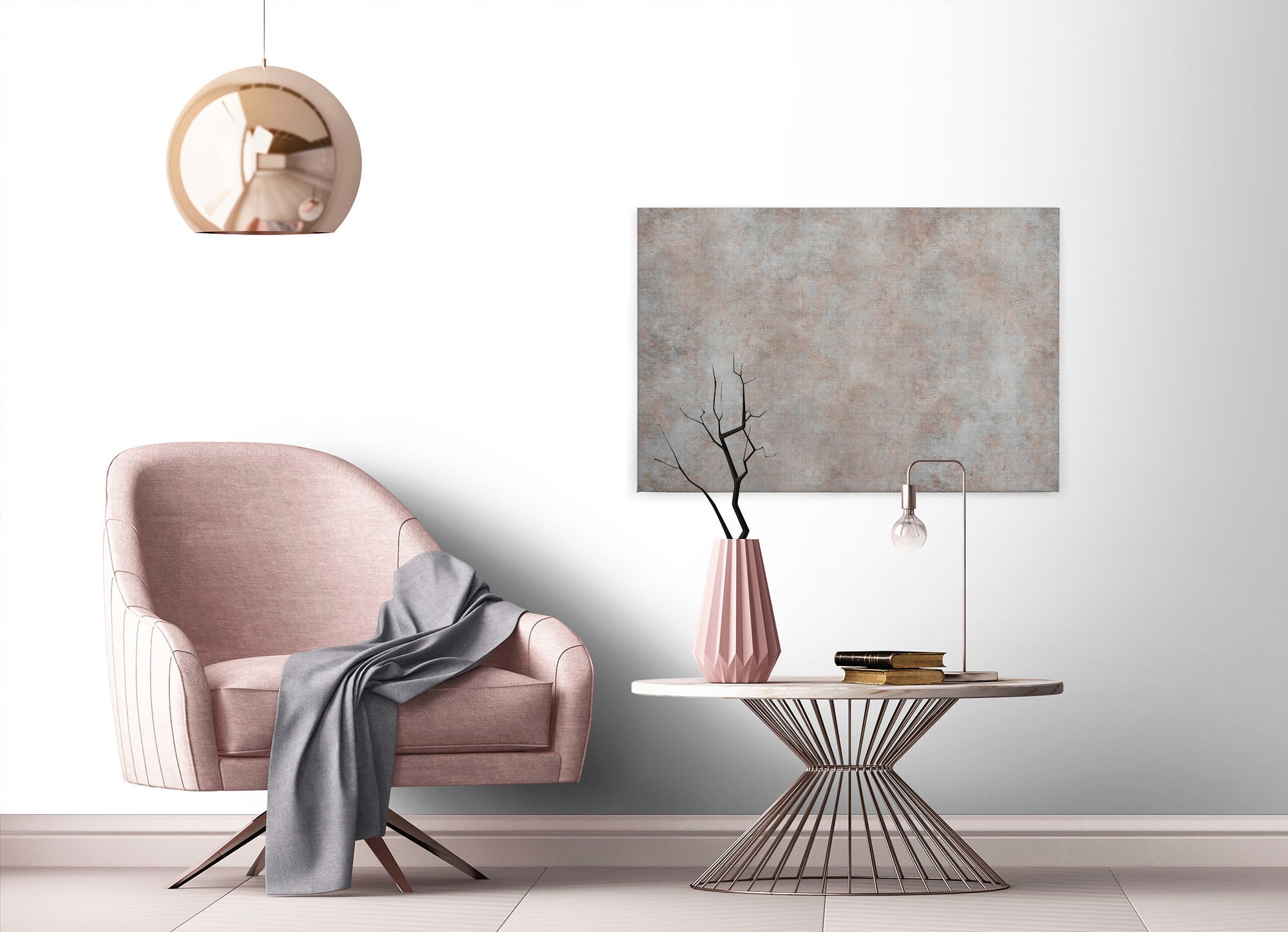 A.S. Création Leinwandbild »big three 4«, Kunst-Modern-Kinder, (1 St.), Keilrahmen Bild Betonoptik Leinwand-Bild Wohnzimmer modern Wandbild