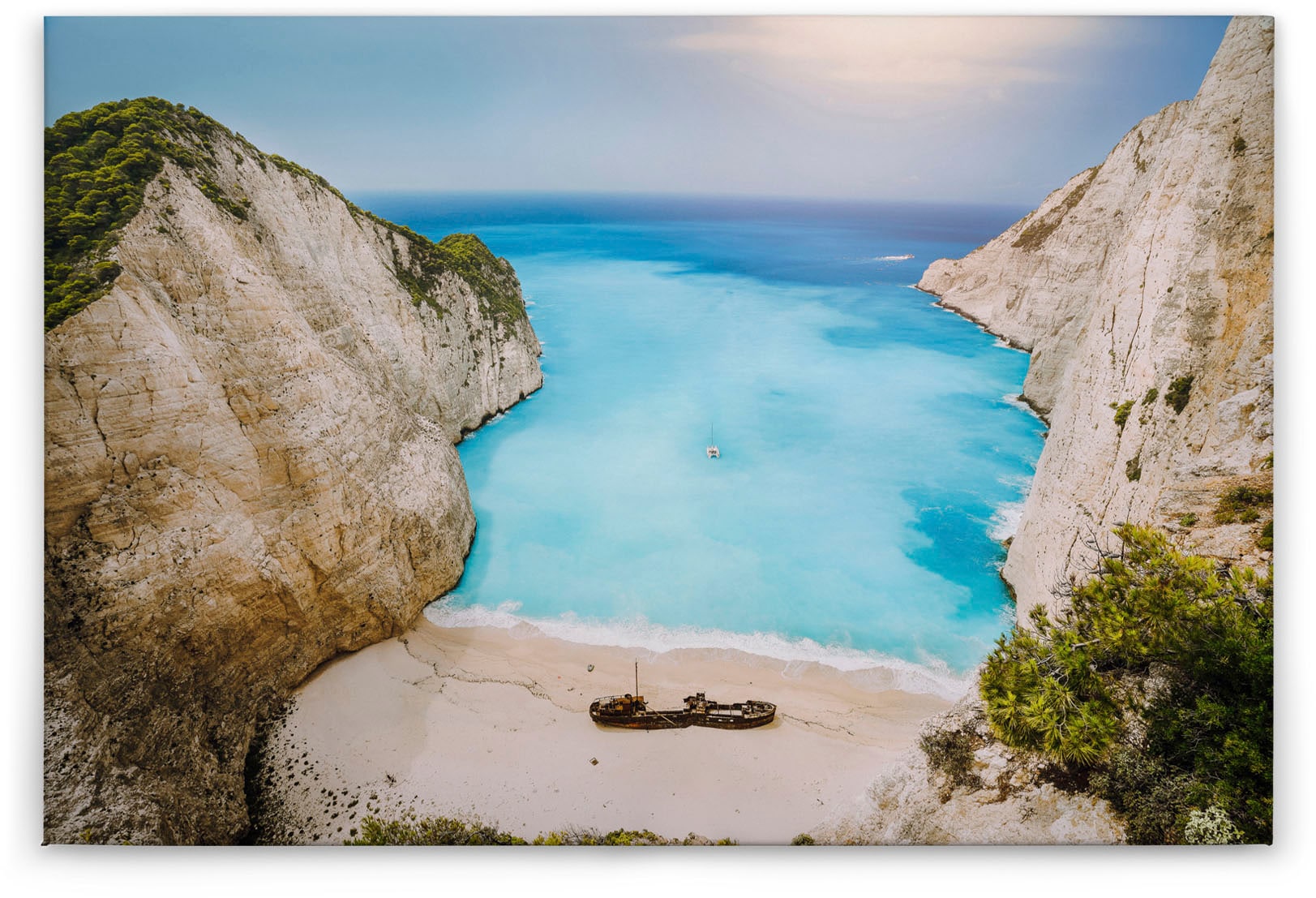 Bricoflor Leinwandbild Mit Meer Motiv In Türkis Strand Wandbild Ideal Für B günstig online kaufen