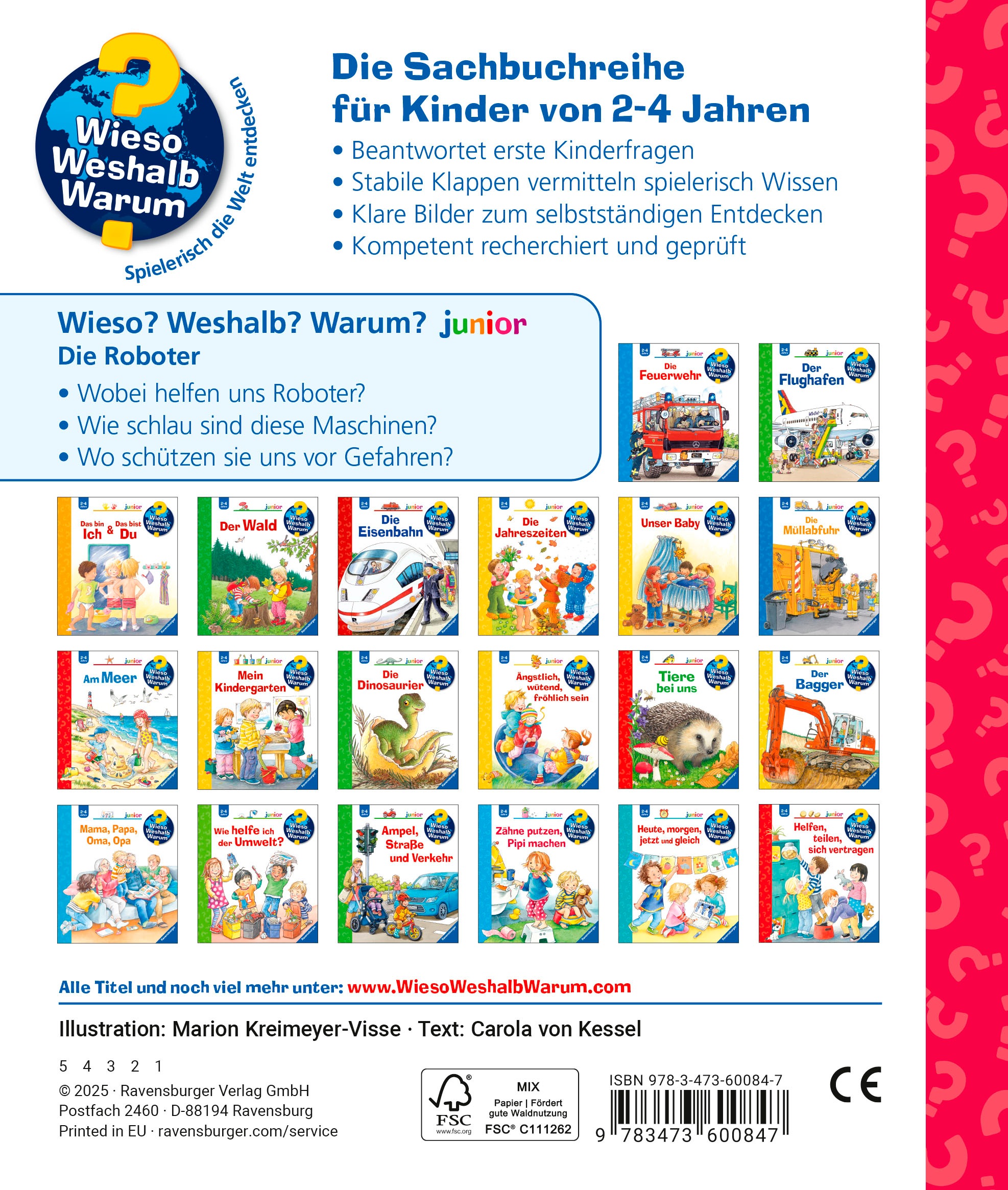 Ravensburger Buch »Wieso? Weshalb? Warum? junior, Band 78 - Die Roboter«, Made in Europe