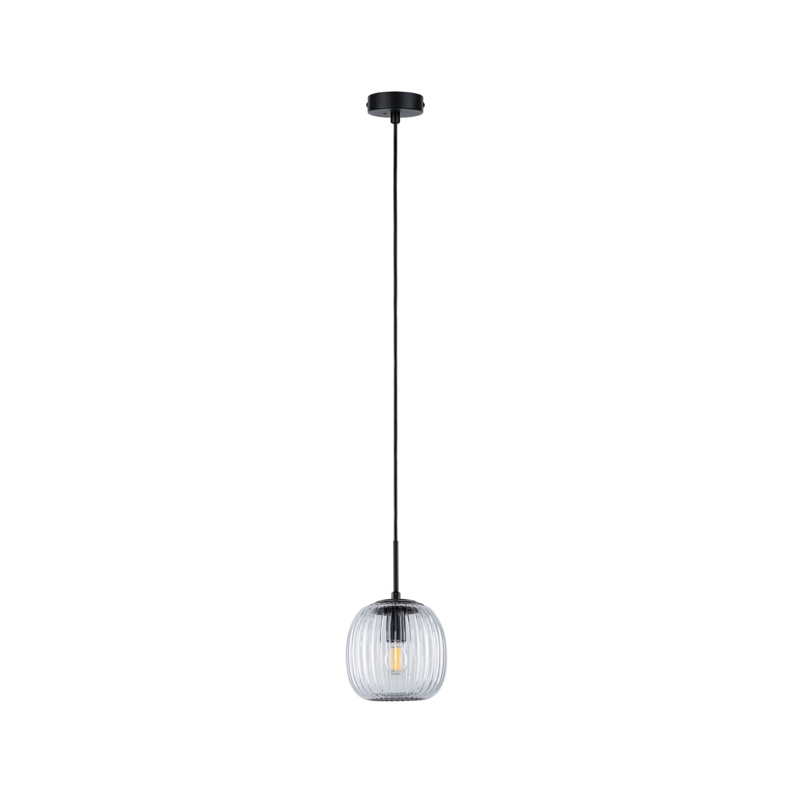 Paulmann Pendelleuchte »Ruya E14 max. 20W Glas, Schwarz matt«, 1 flammig, L günstig online kaufen