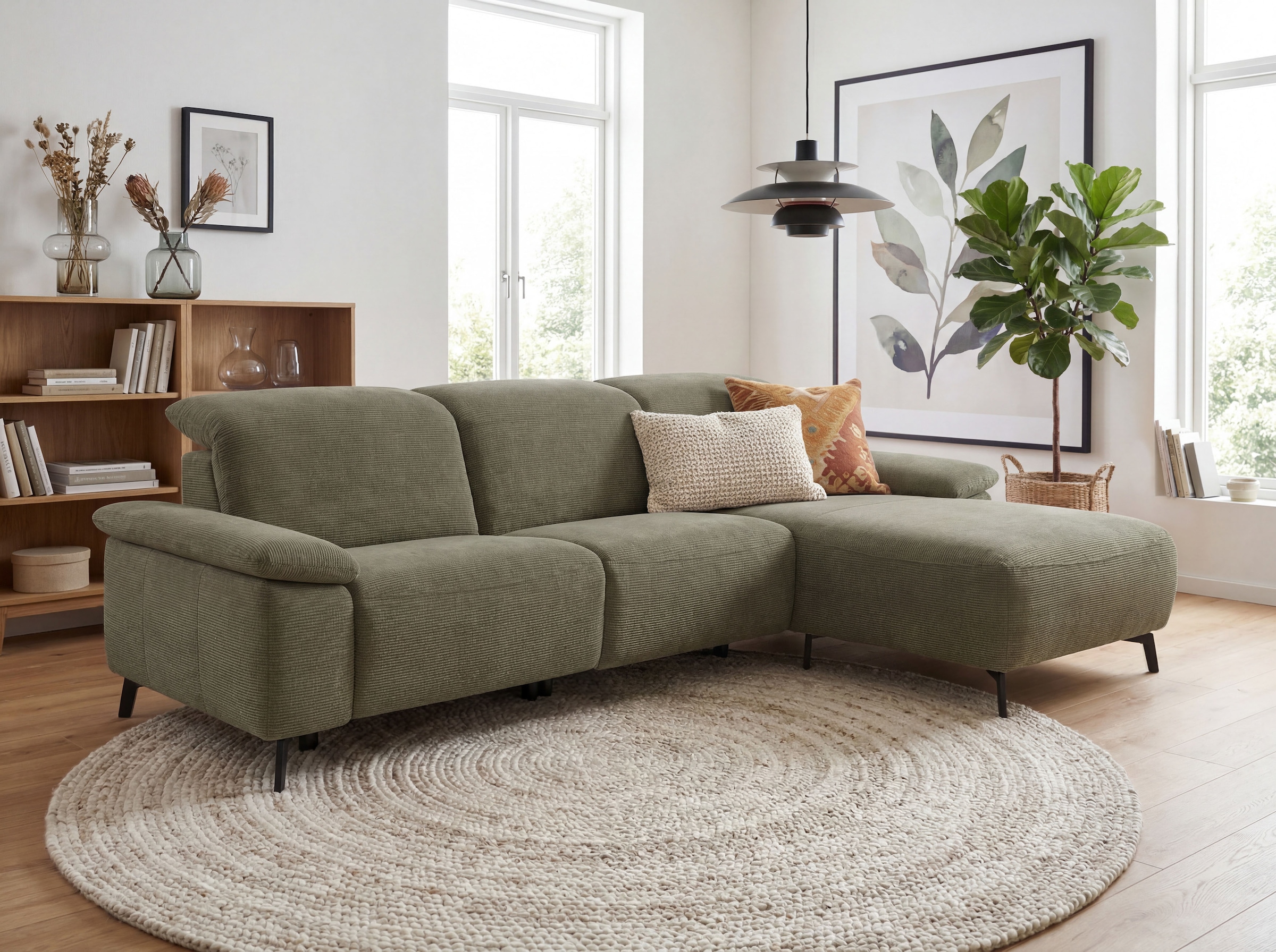 Musterring Ecksofa »MR 370, intelligenter Komfort im modernen Design« Optionale Relaxfunktion, flexible Kopfteile & klappbare Armlehnen