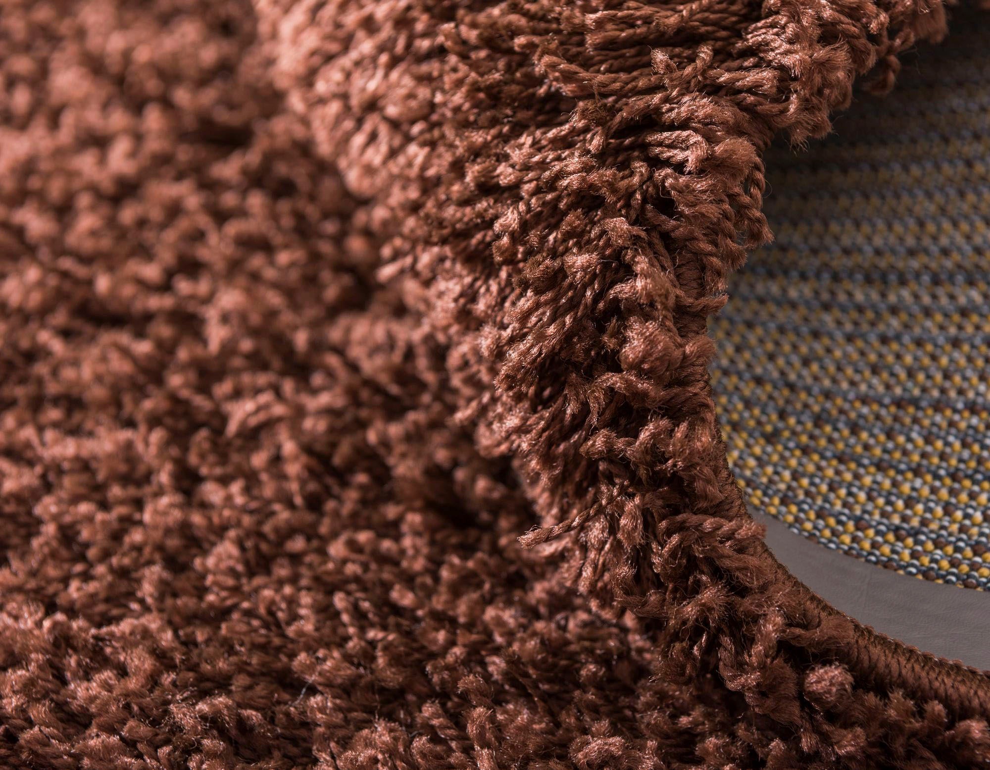Myflair Möbel & Accessoires Hochflor-Teppich »Shaggy Shag«, rund, 38 mm Höhe, gewebt, Uni Farben, ideal im Wohnzimmer & Schlafzimmer