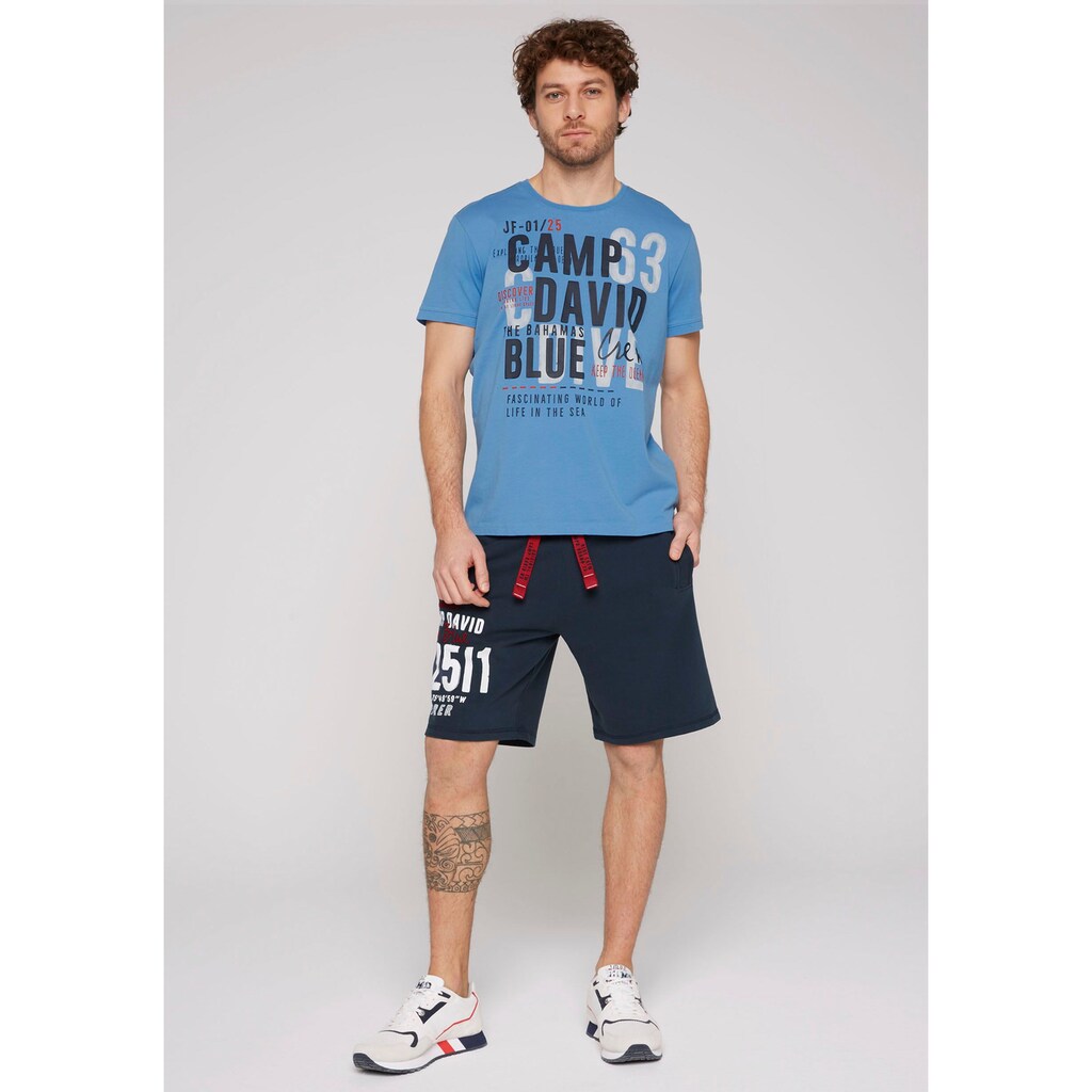 CAMP DAVID T-Shirt, mit Logodruck