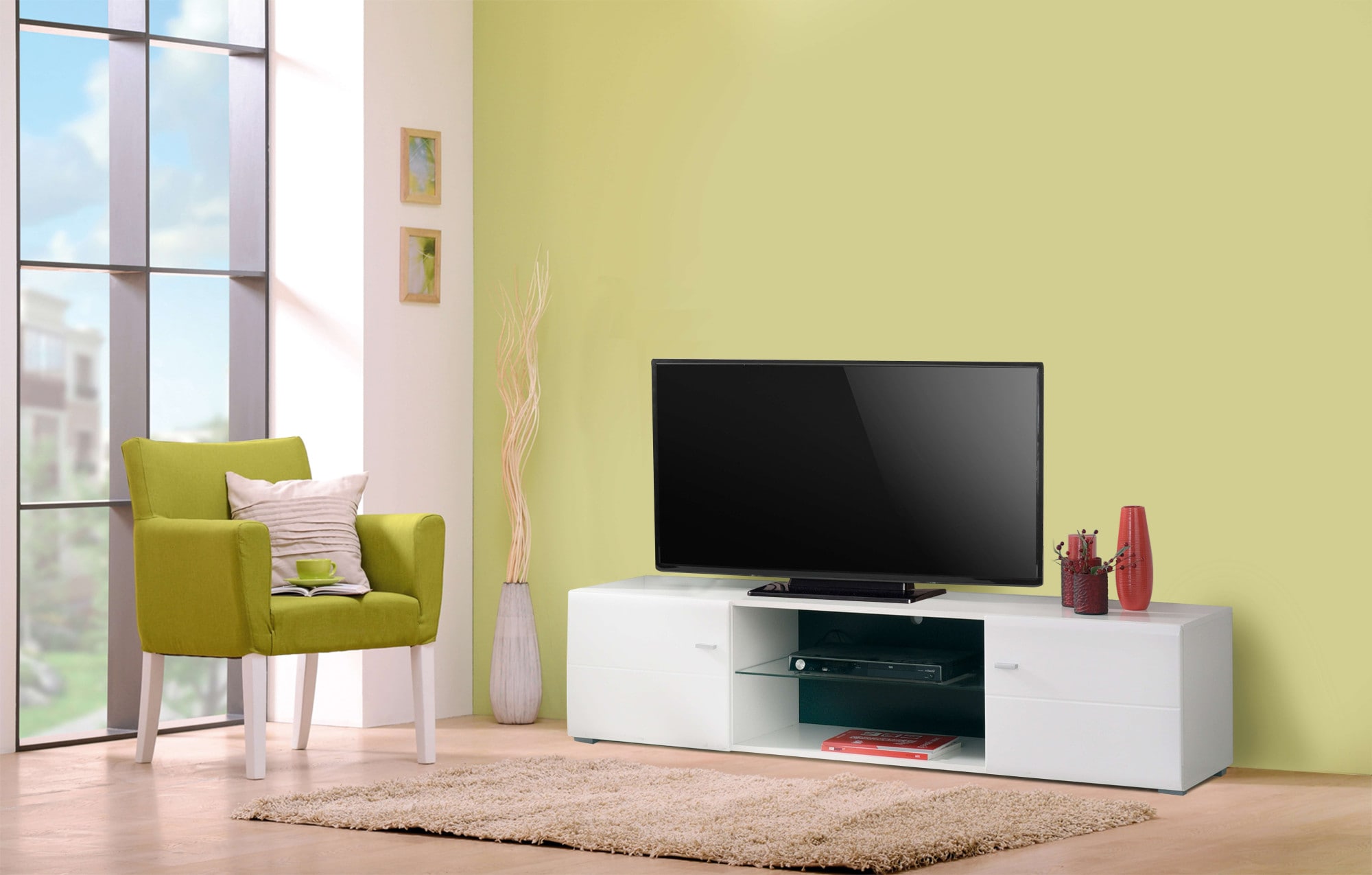INOSIGN Lowboard »Rex TV-Kommode TV-Lowboard«, Hochglanzfront, Breite 170 cm, mit und ohne LED-Beleuchtung