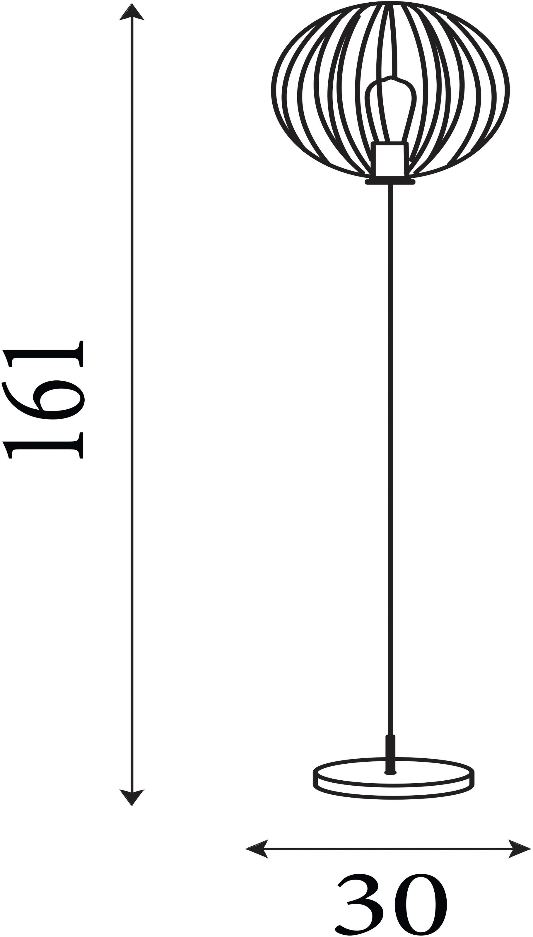 Searchlight Stehlampe »Rondo Standlampe - Schwarzer Drahtrahmen« E27 1 Stk.