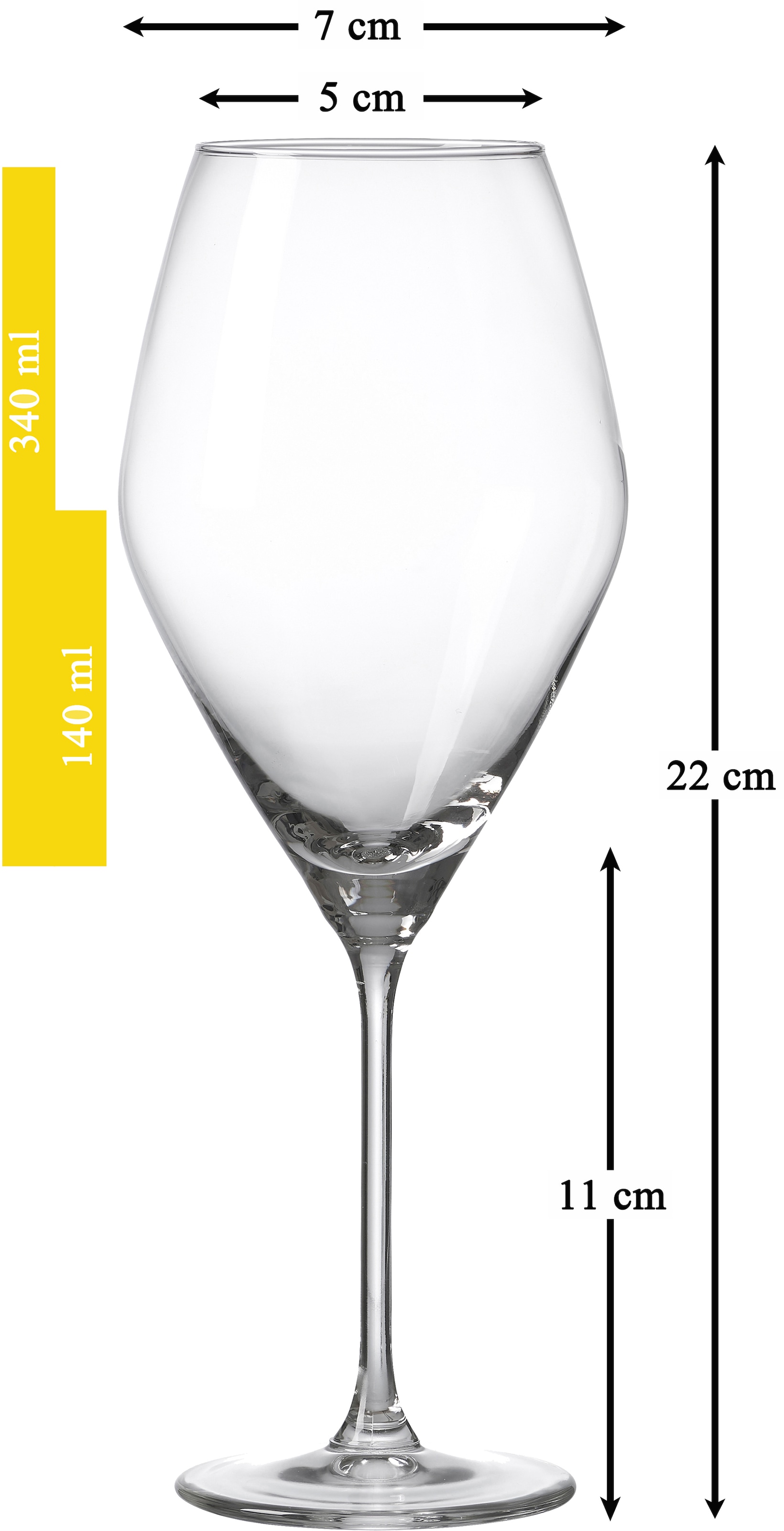 Ritzenhoff & Breker Weißweinglas »Salsa«, (Set, 6 tlg.), robust und kristallklar, 6-teilig