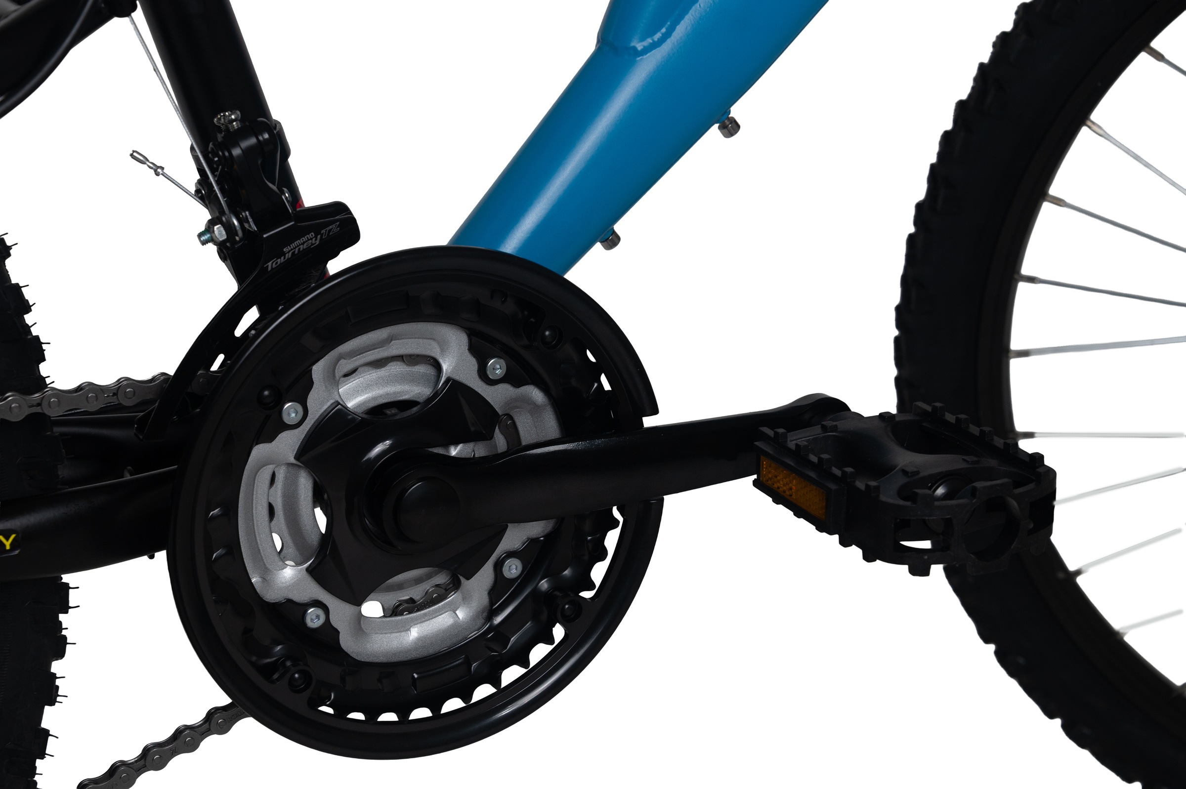 WYLD Jugendfahrrad »WYLD Kinder-Mountainbike Fully ATB 24'' Zodiac blau 18 Gänge RH 38 cm« 18 Gang Shimano Tourney Schaltwerk Kettenschaltung