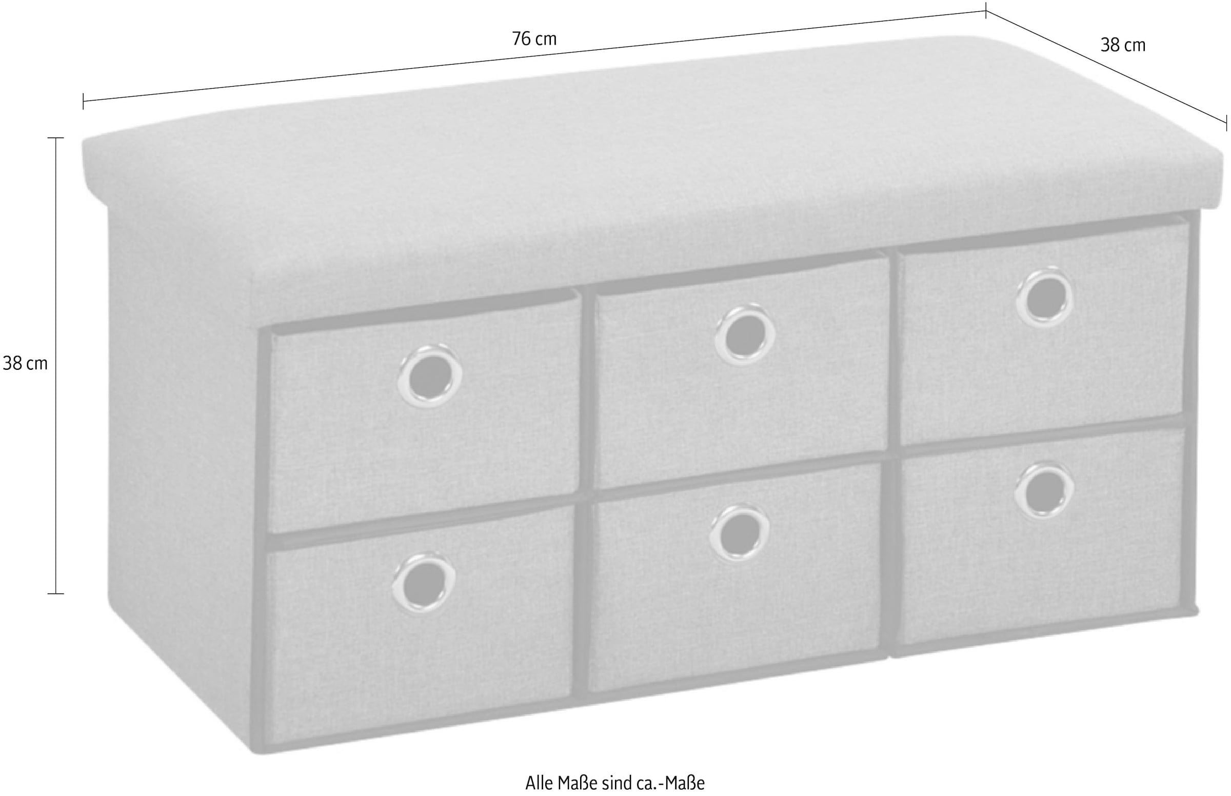 KESPER® Sitztruhe »KESPER Sitzbank mit Aufbewahrungsboxen«