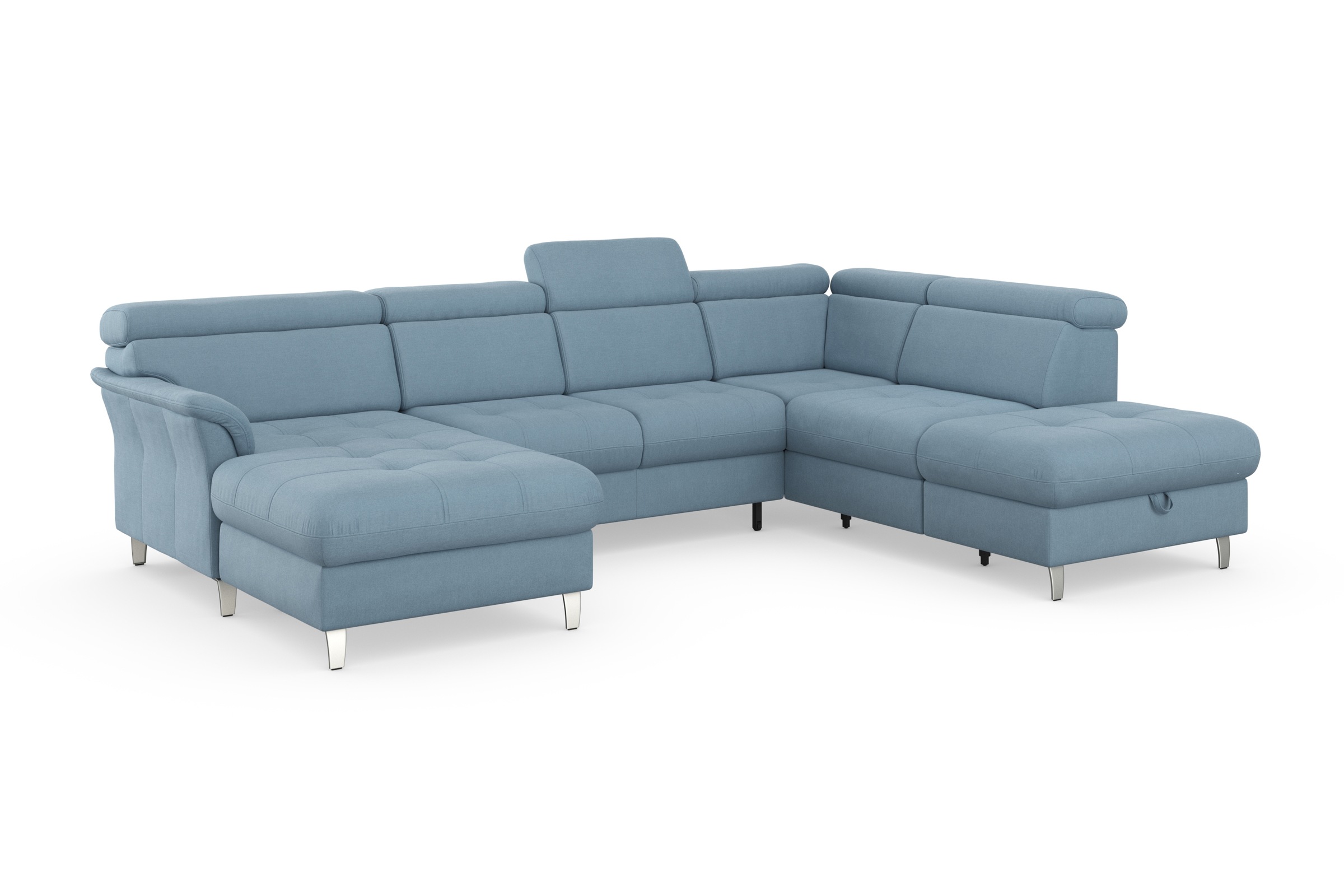 sit&more Wohnlandschaft »Marano U-Form«, inklusive Kopfteilverstellung, wahlweise mit Bettfunktion, Bettkasten