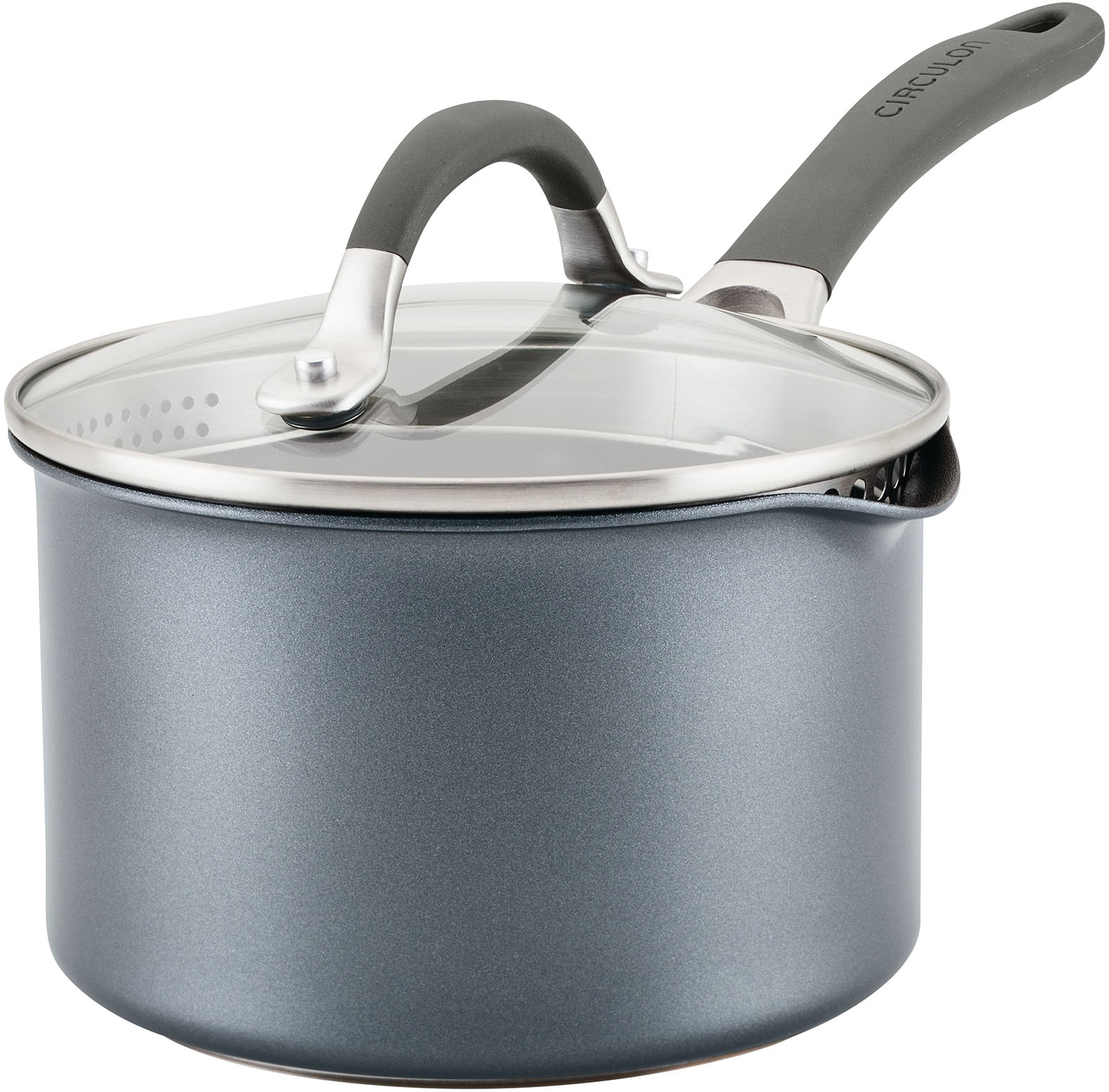 Circulon Topf-Set »Circulon A1 Topfset klein, 6-tlg.«, Edelstahl-Aluminium, (Set, 6 tlg., 3 Töpfe, 3 Deckel), dreilagig beschichtet, kratzfest, spülmaschinenfest