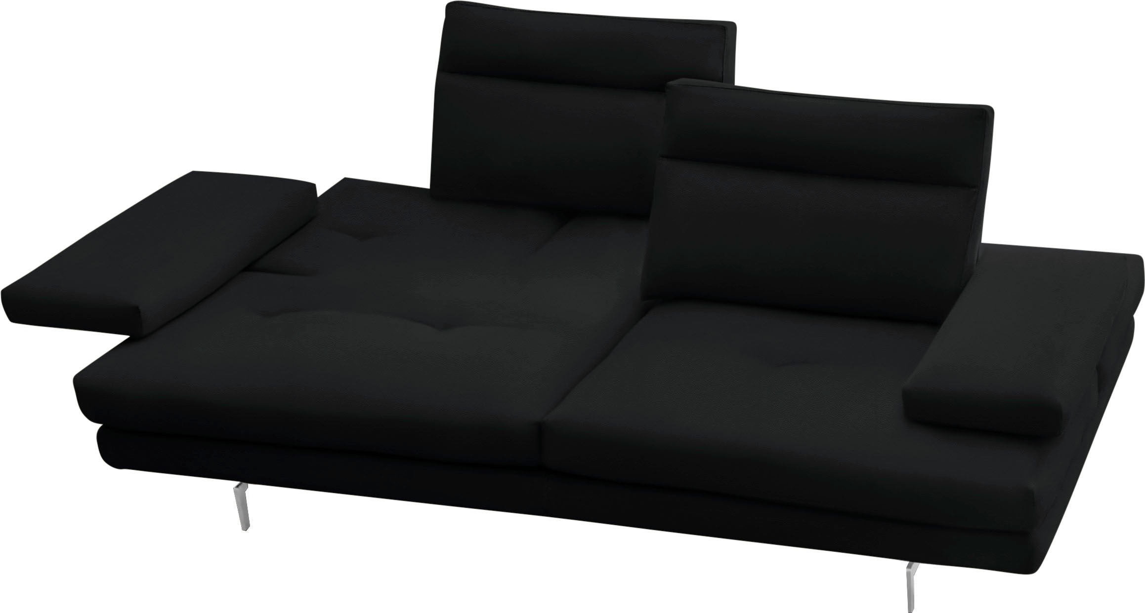 CALIA ITALIA 3-Sitzer »Toby Wing, Designsofa mit hohem Sitzkomfort, bequem und elegant«, inklusive Sitztiefenverstellung, Füße in Chrom glänzend