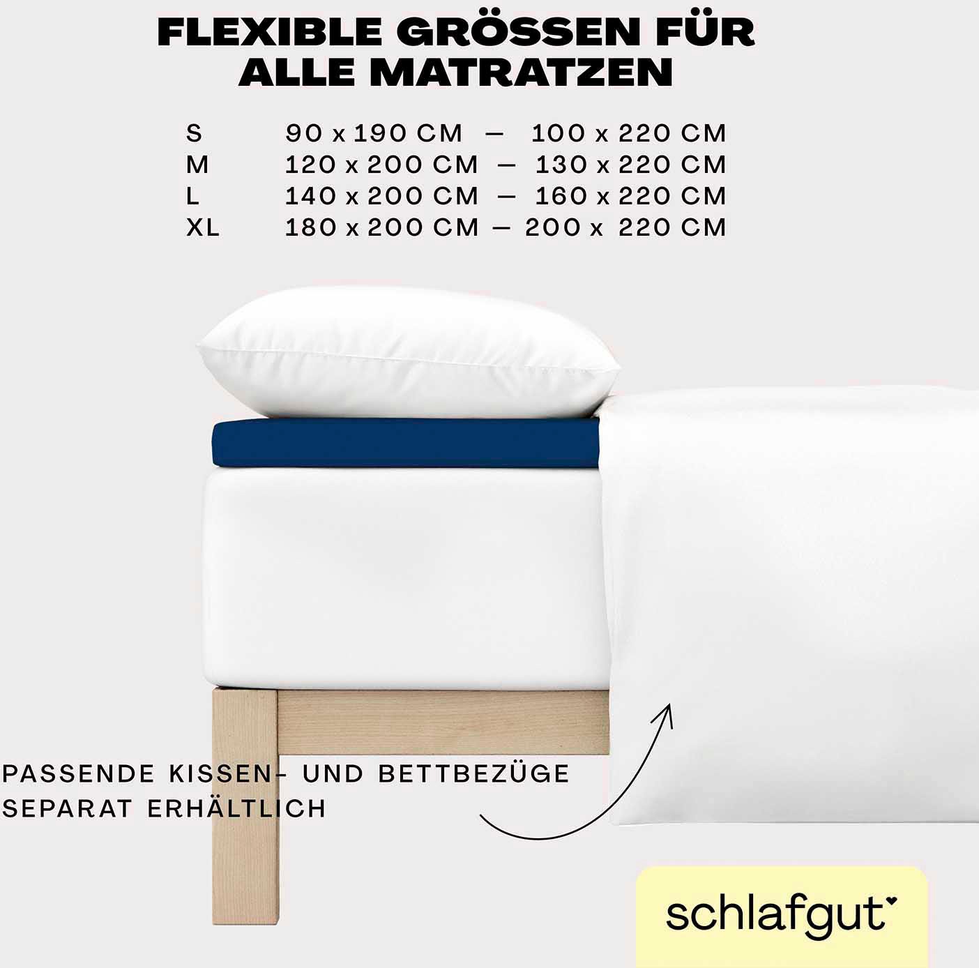 Schlafgut Spannbettlaken »EASY Jersey Elasthan Topper«, MADE IN GREEN by OEKO-TEX®