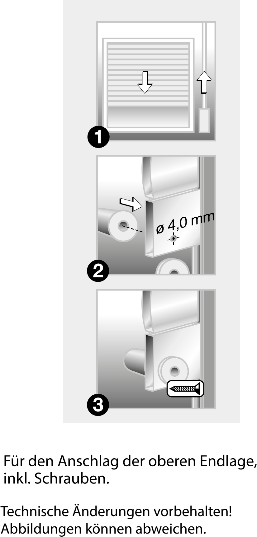 SCHELLENBERG Rollladen-Anschlagstopper »für Rollläden«, Zubehör für Außenrollläden, 20 x 40 mm, grau