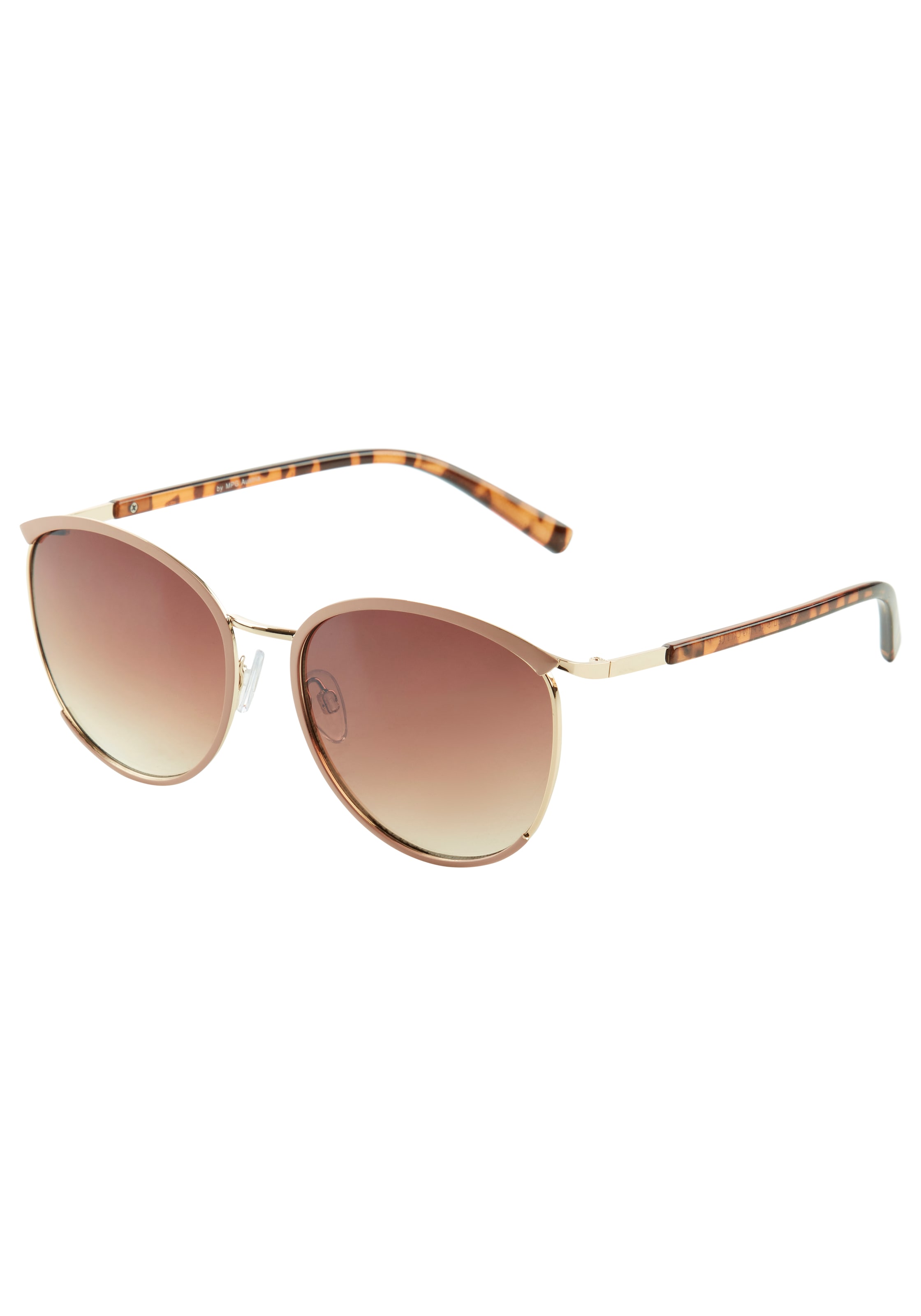 Laura Scott Sonnenbrille, mit golffarbendem Vollrand und rosa Halbbesatz - NEW