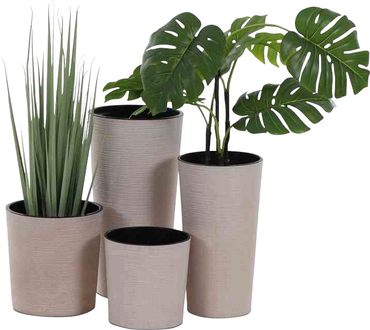 Siena Garden Pflanzkübel Rillenoptik, rund