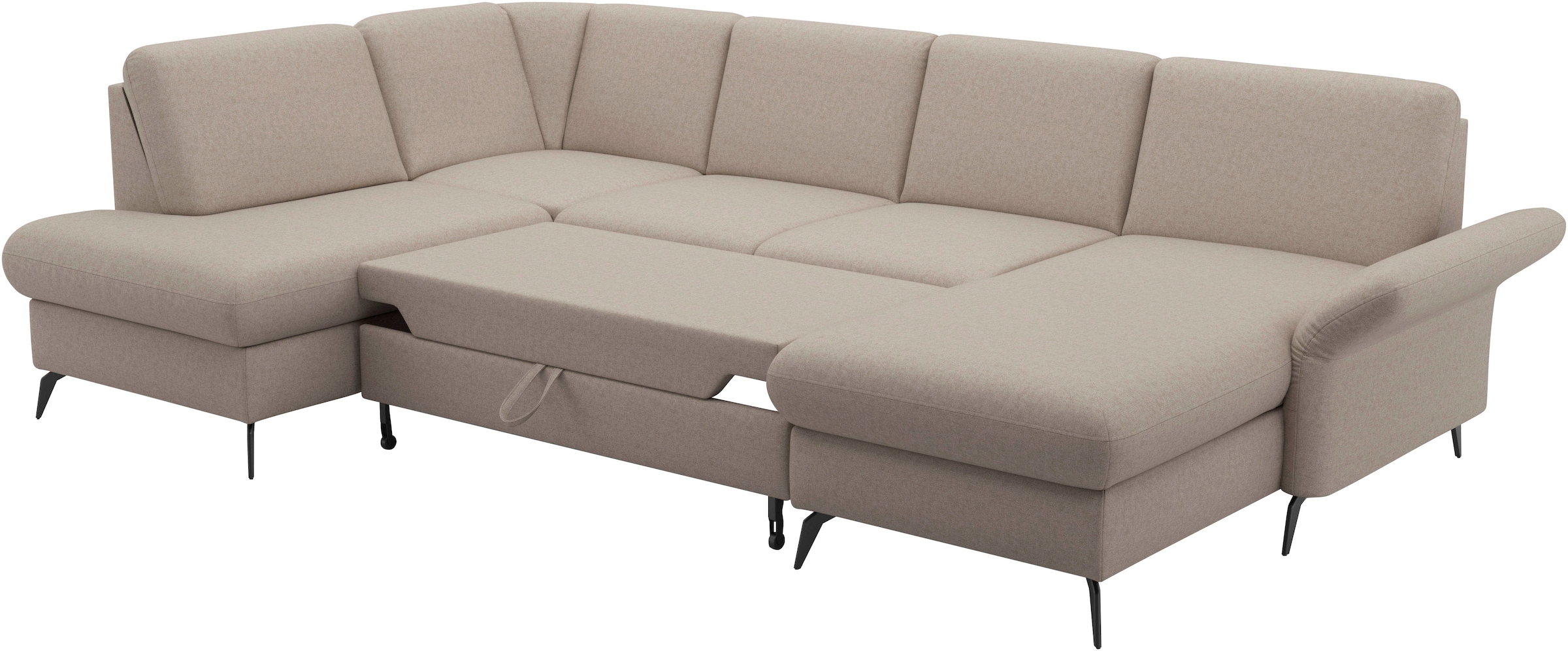 Home affaire Wohnlandschaft »Rochelle«, optional: Armteilverstellung, klappbar, Bettkasen