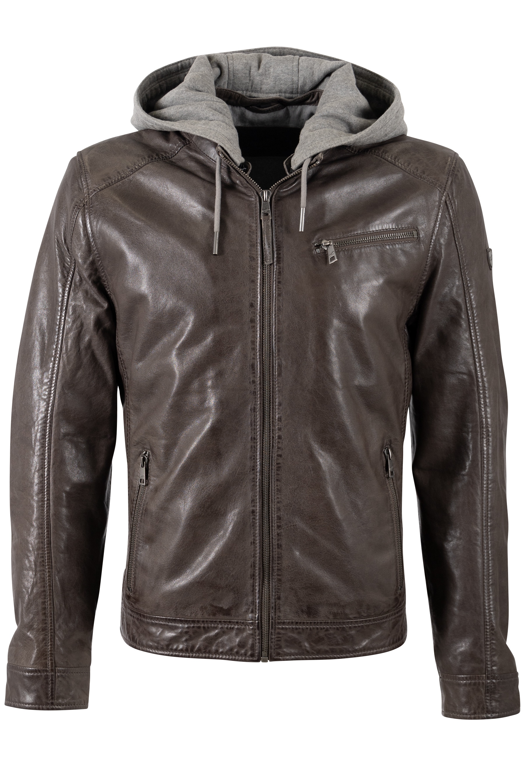 Mauritius Lederjacke »MMBarlo« mit Kapuze mit abnehmbarer Kapuze