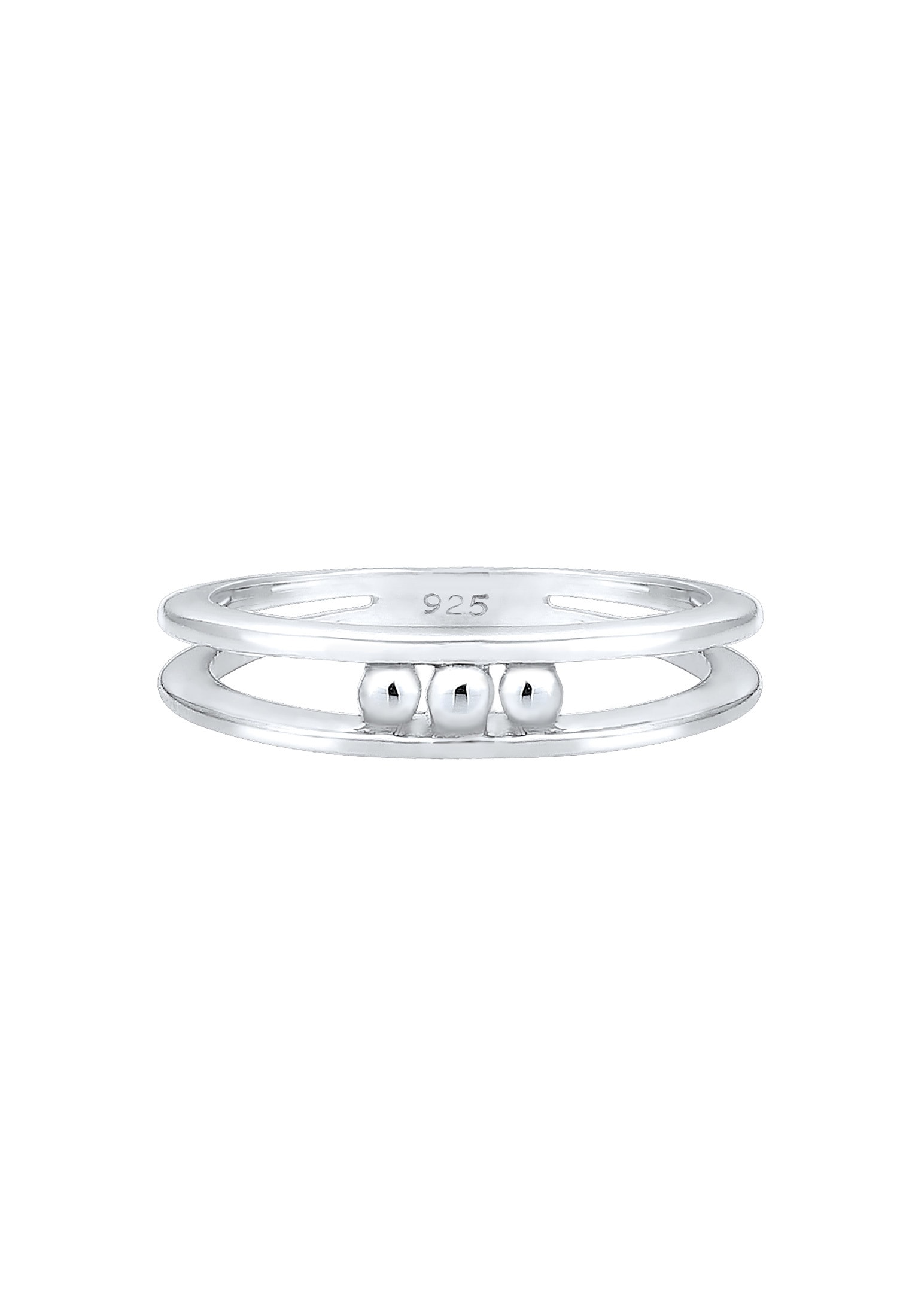 Elli Fingerring »Bandring Kugeln Geo Look Basic Zart 925er Silber«