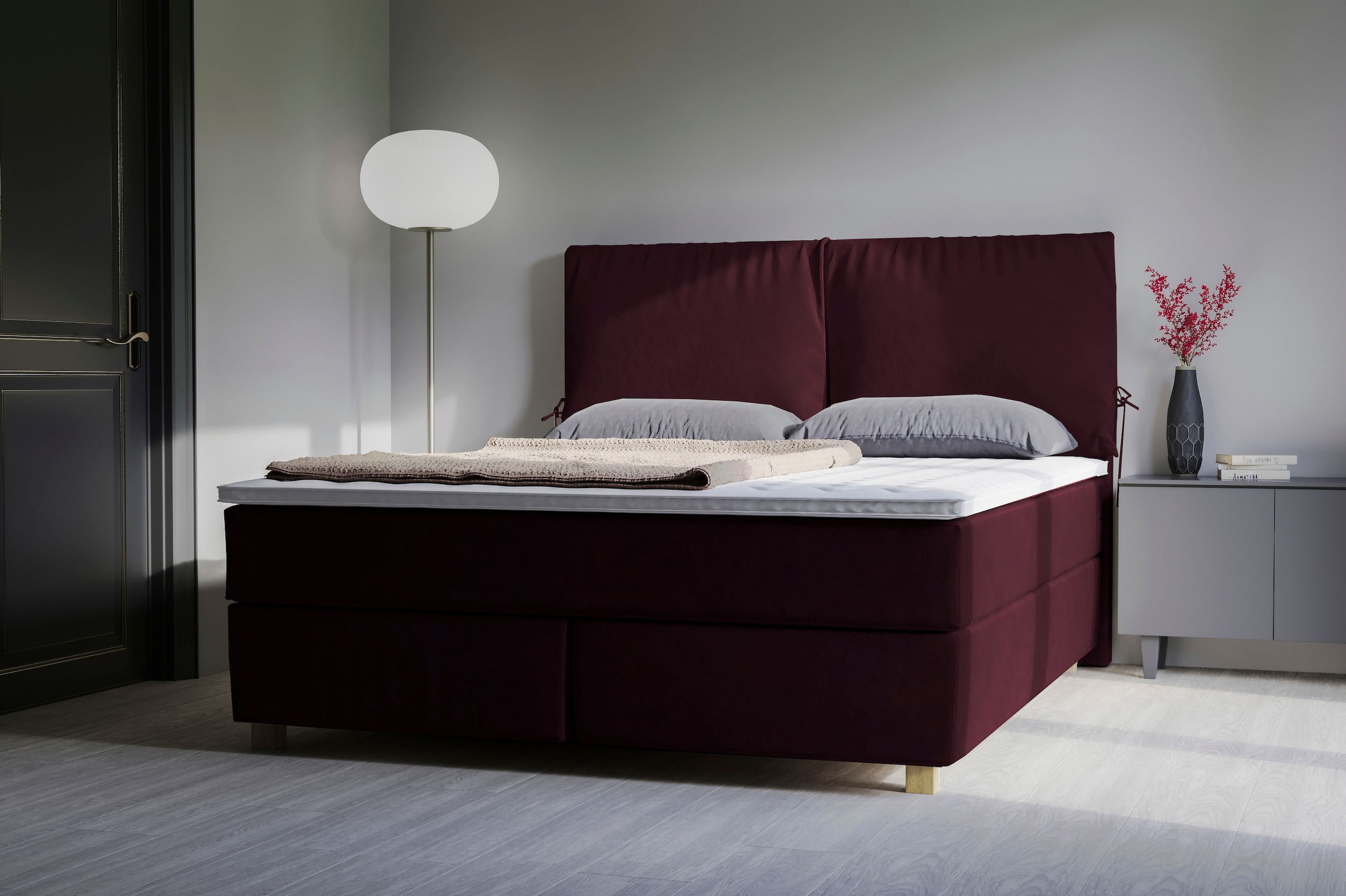 Home affaire Boxspringbett »Nele« inkl. Topper im schlichtem Design günstig online kaufen