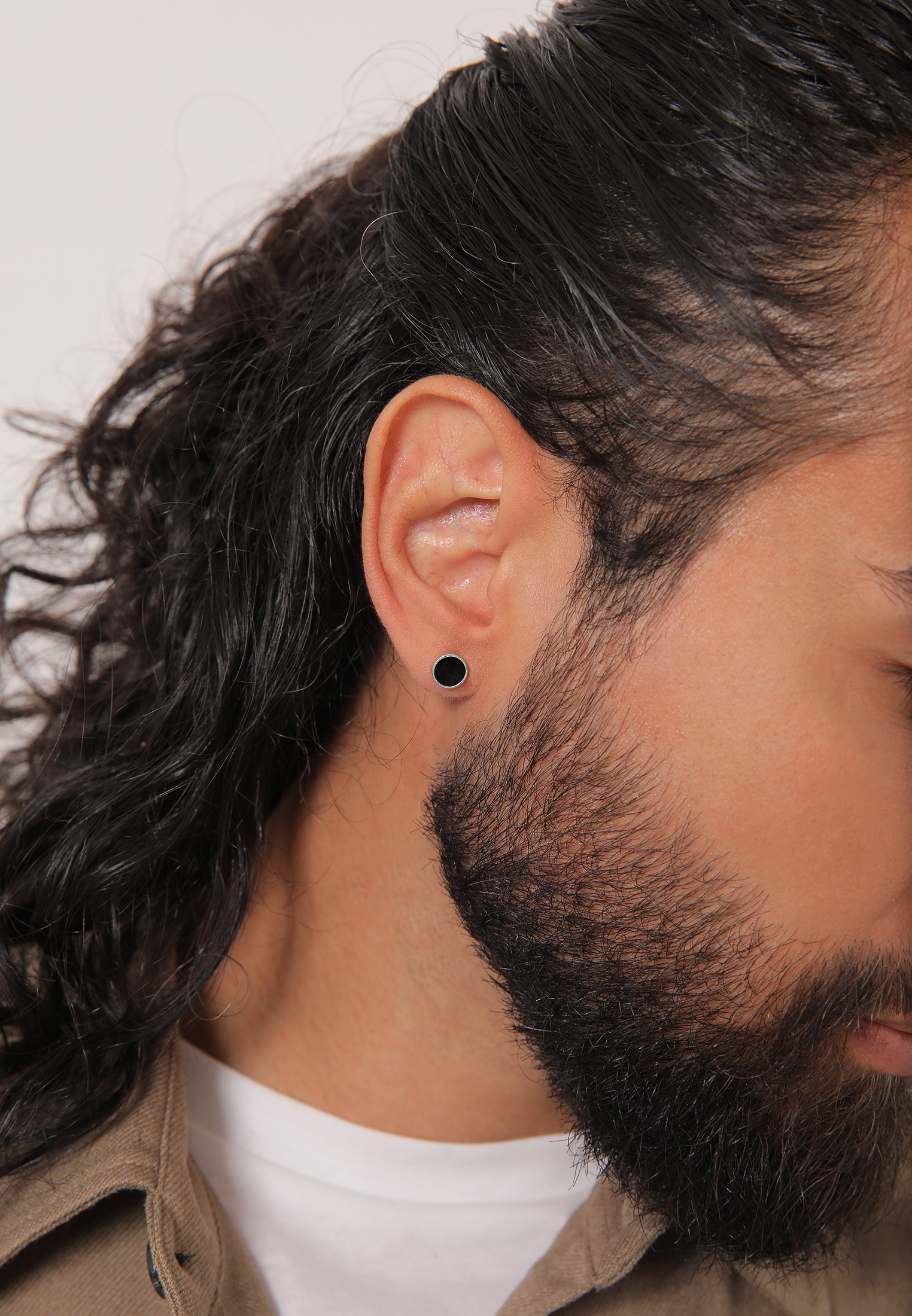 Kuzzoi Paar Ohrstecker »Basic Kreis Geo Emaille 925 Silber«