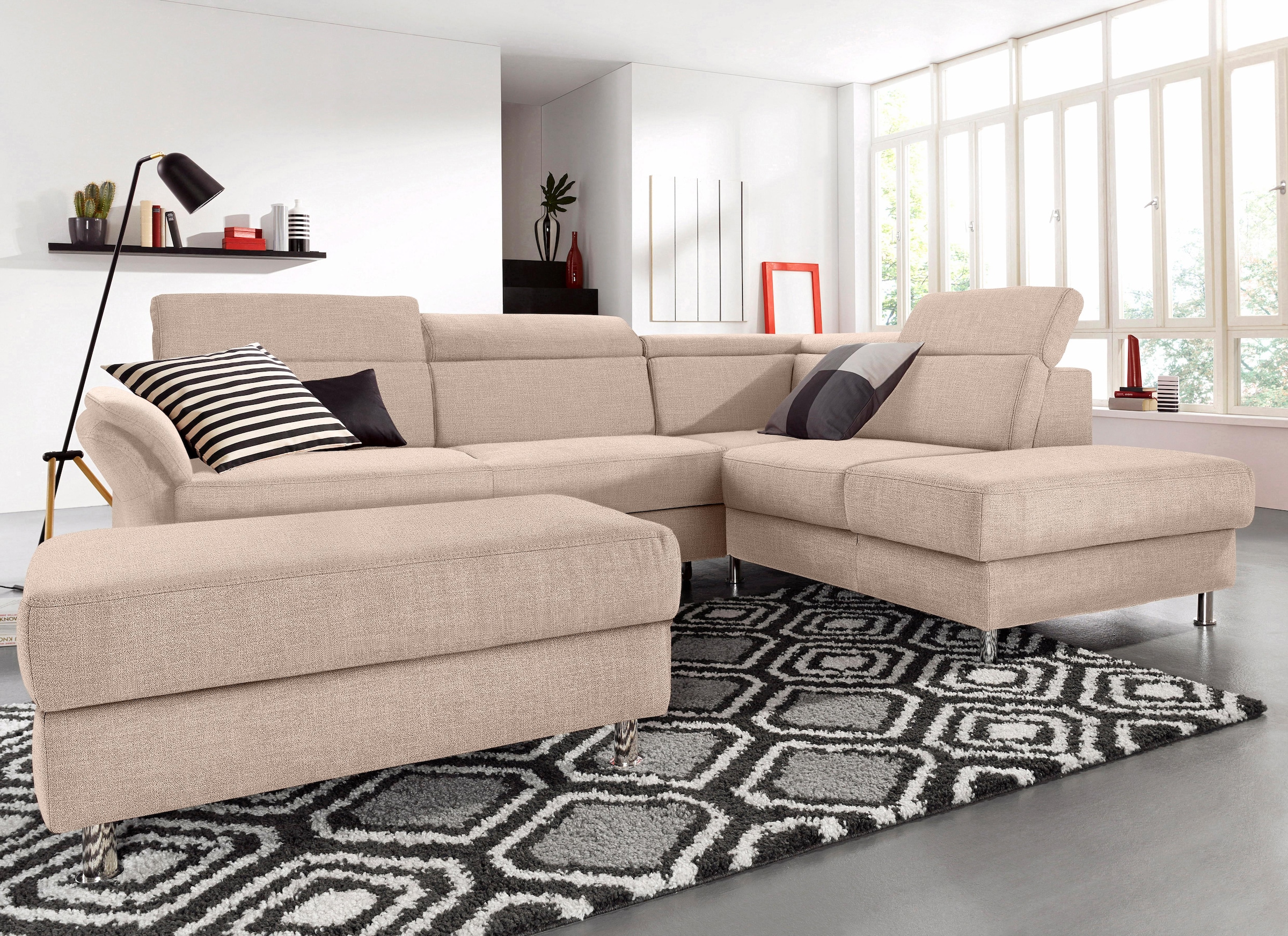 sit&more Ecksofa »Avignon L-Form«, inklusive Kopfteilverstellung, wahlweise günstig online kaufen