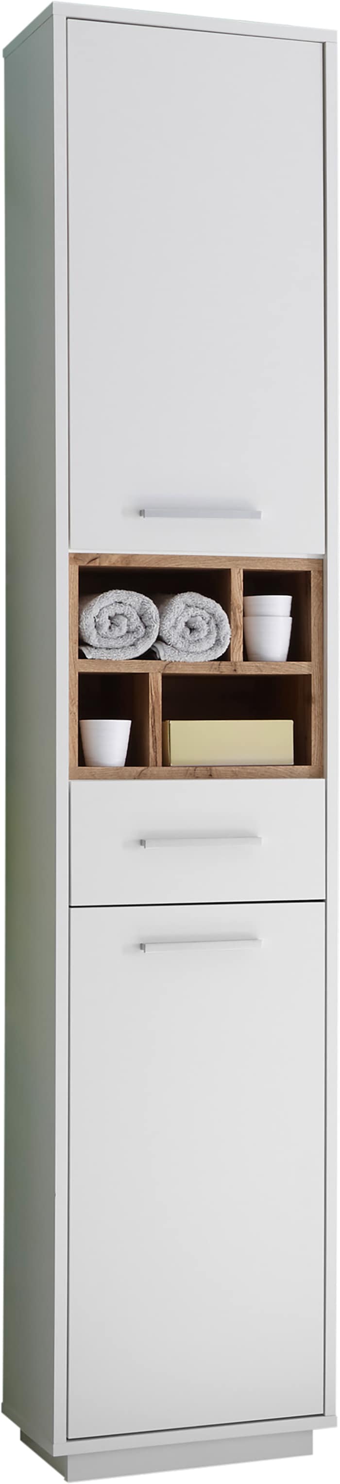 BASIC by Balculina Badmöbel-Set »Mila, Badezimmerset BxHxT 156x191x40 cm«, (5 St.), Breite 156 cm,Badezimmerset 5-tlg, FSC-Mix 70%
