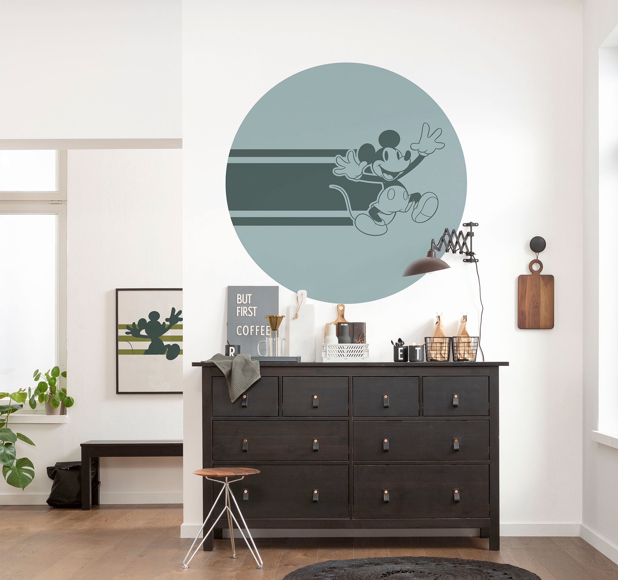 Komar Wandtattoo »selbstklebendes Vlies - Mickey Bonjour - Größe 125 x 125 günstig online kaufen