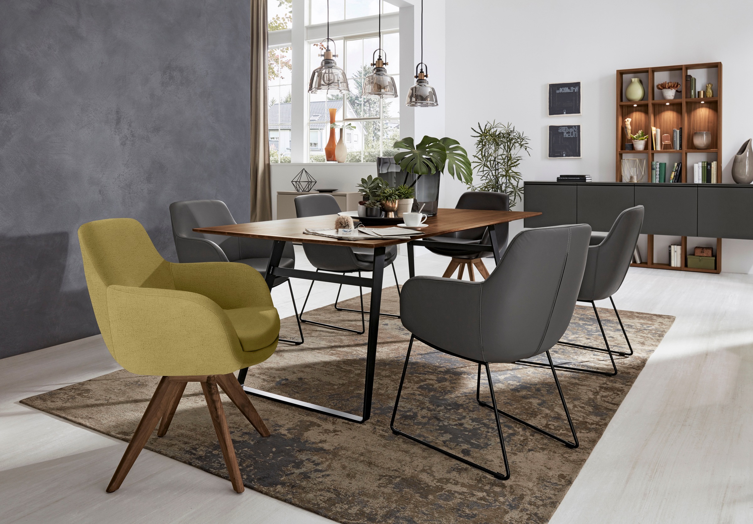 Musterring Esszimmerstuhl "Tavia", (Set), 2 St., Flachgewebe, Stativgestell günstig online kaufen