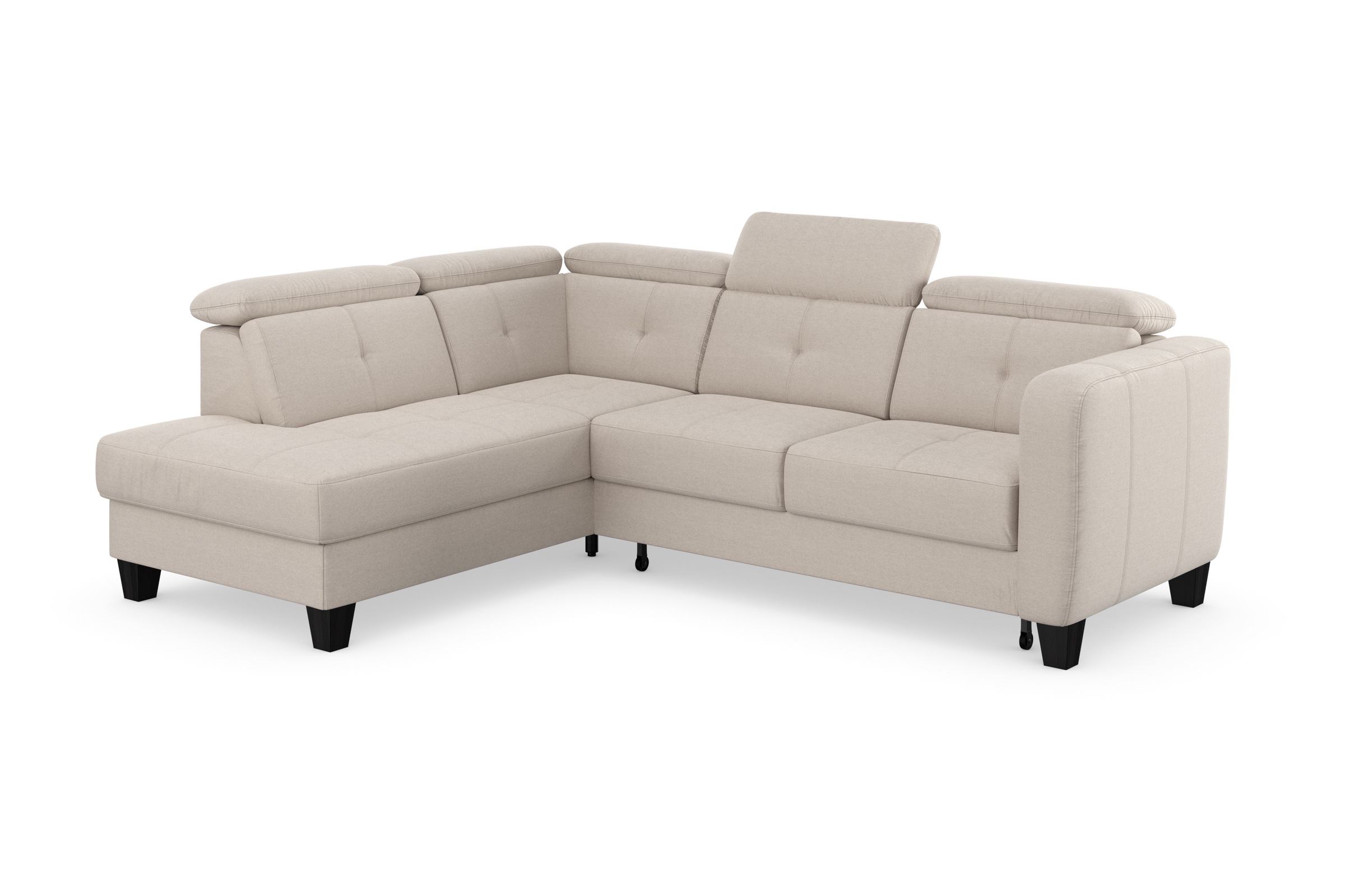 sit&more Ecksofa »Belluci L-Form«, inklusive Federkern, wahlweise mit Bettfunktion und Bettkasten