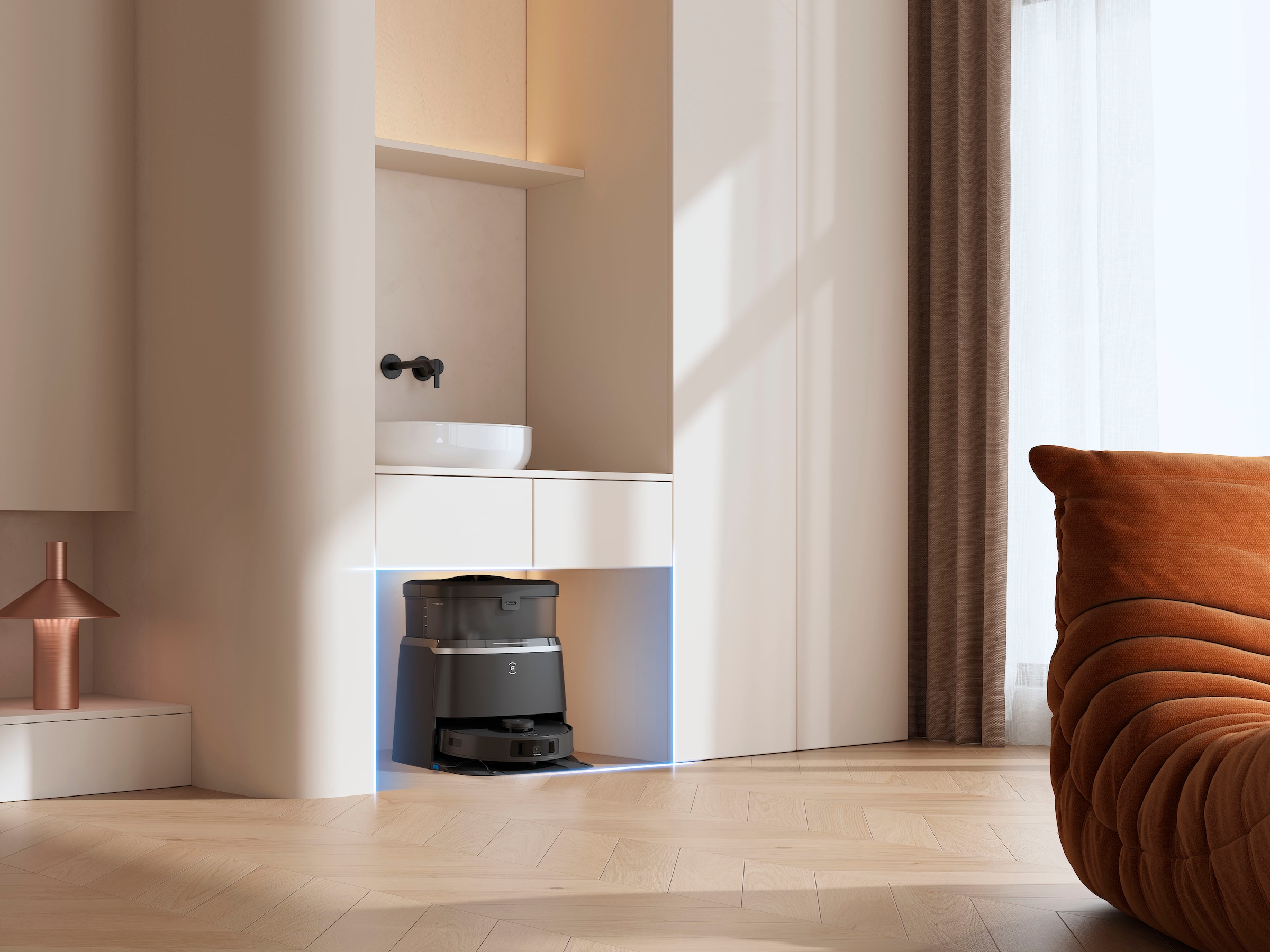 ECOVACS Nass-Trocken-Saugroboter »DEEBOT T30 OMNI«, 11.000PA, Mini OMNI Station, Mopphebesystem, Adaptive Kantenreinigung