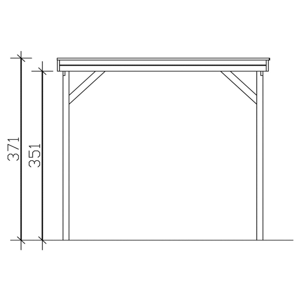 Skanholz Einzelcarport »Friesland«, Holz, 355 cm, braun