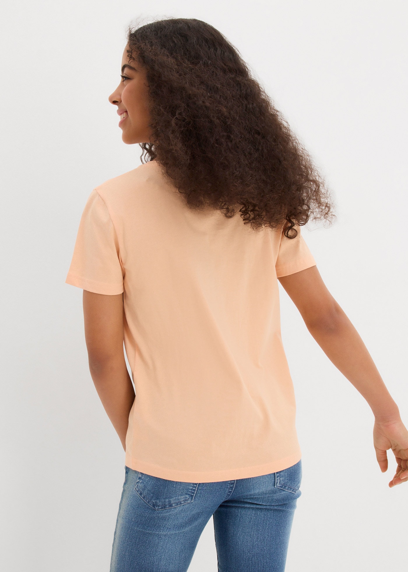 bonprix T-Shirt Packung, 3 Regular Fit, Kurzarm, aus Baumwolle