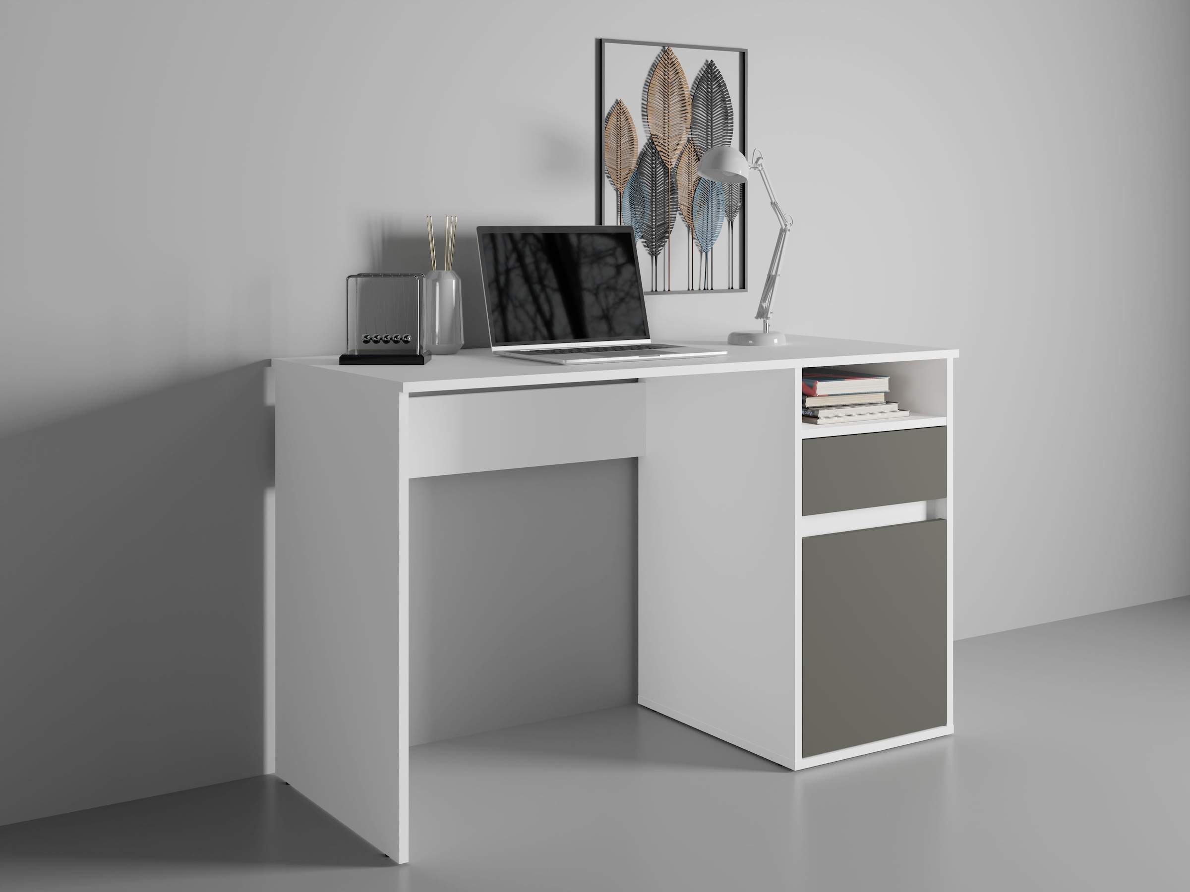 INOSIGN Schreibtisch »Tinsley«, mit Schublade, und Tür, Breite 120 x53 cm