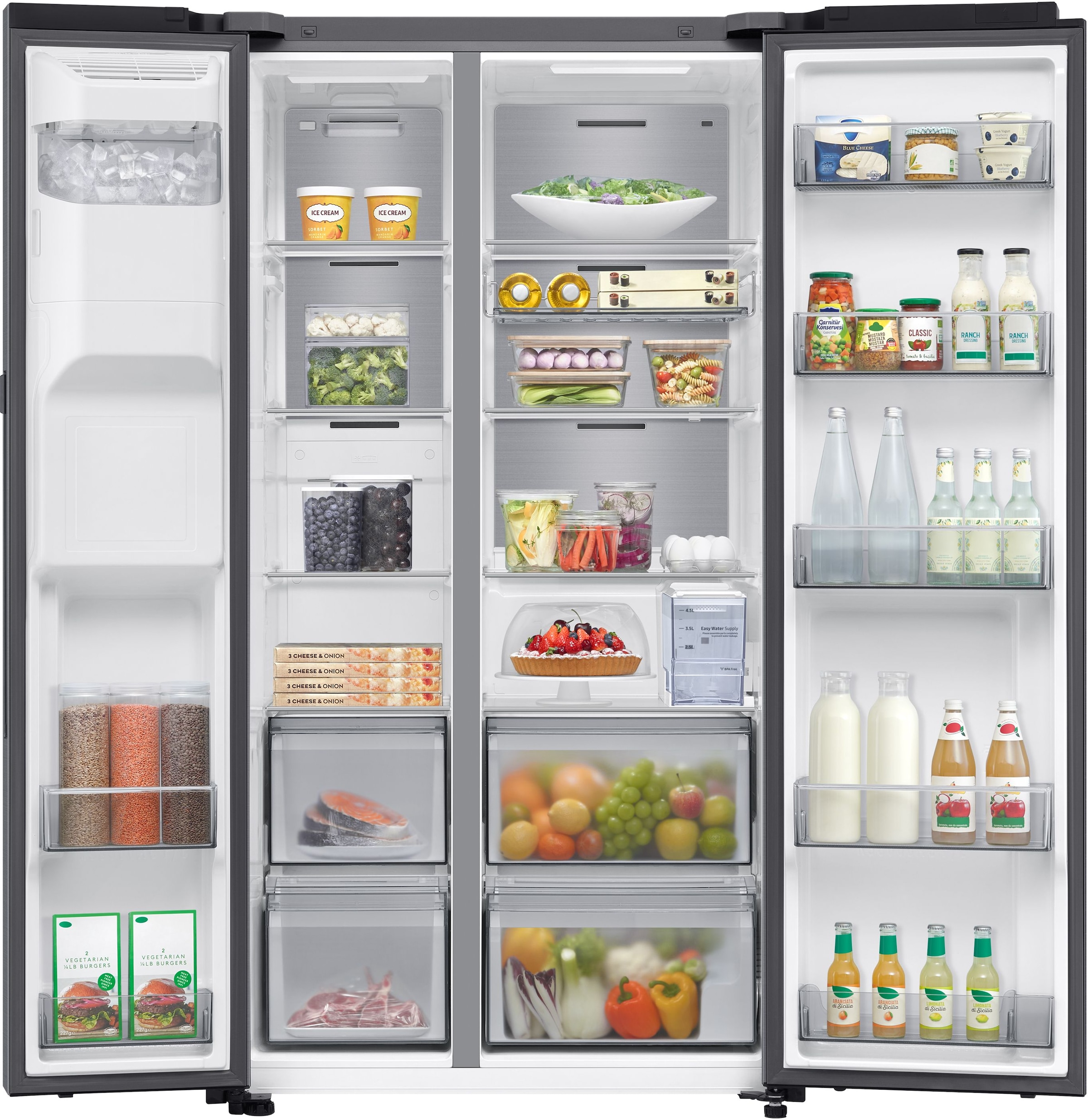 Samsung Side-by-Side RS94F »RS90F65EDT«, Separate Temperaturregelung für Kühl- und Gefrierbereich