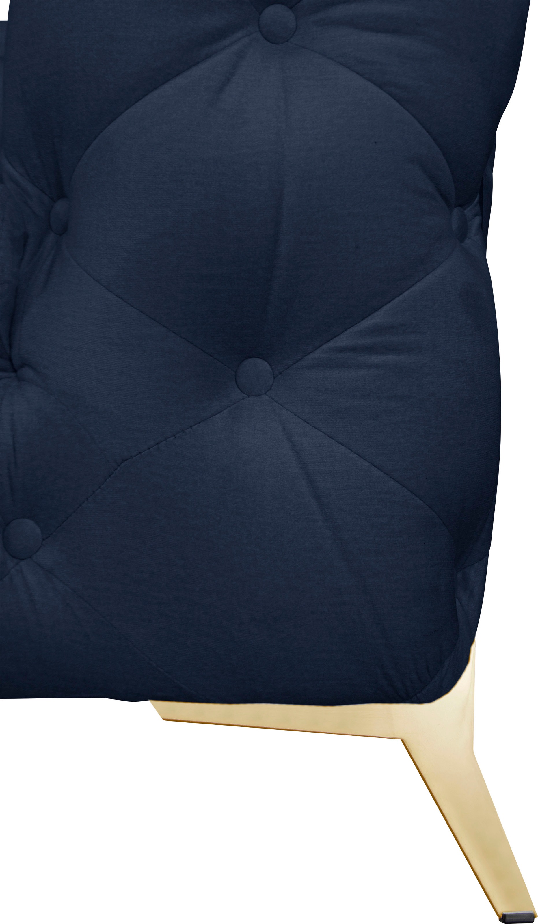 Leonique Chesterfield-Sofa »Amaury L-Form«, großes Ecksofa, Chesterfield-Optik, Breite 323 cm, Fußfarbe wählbar